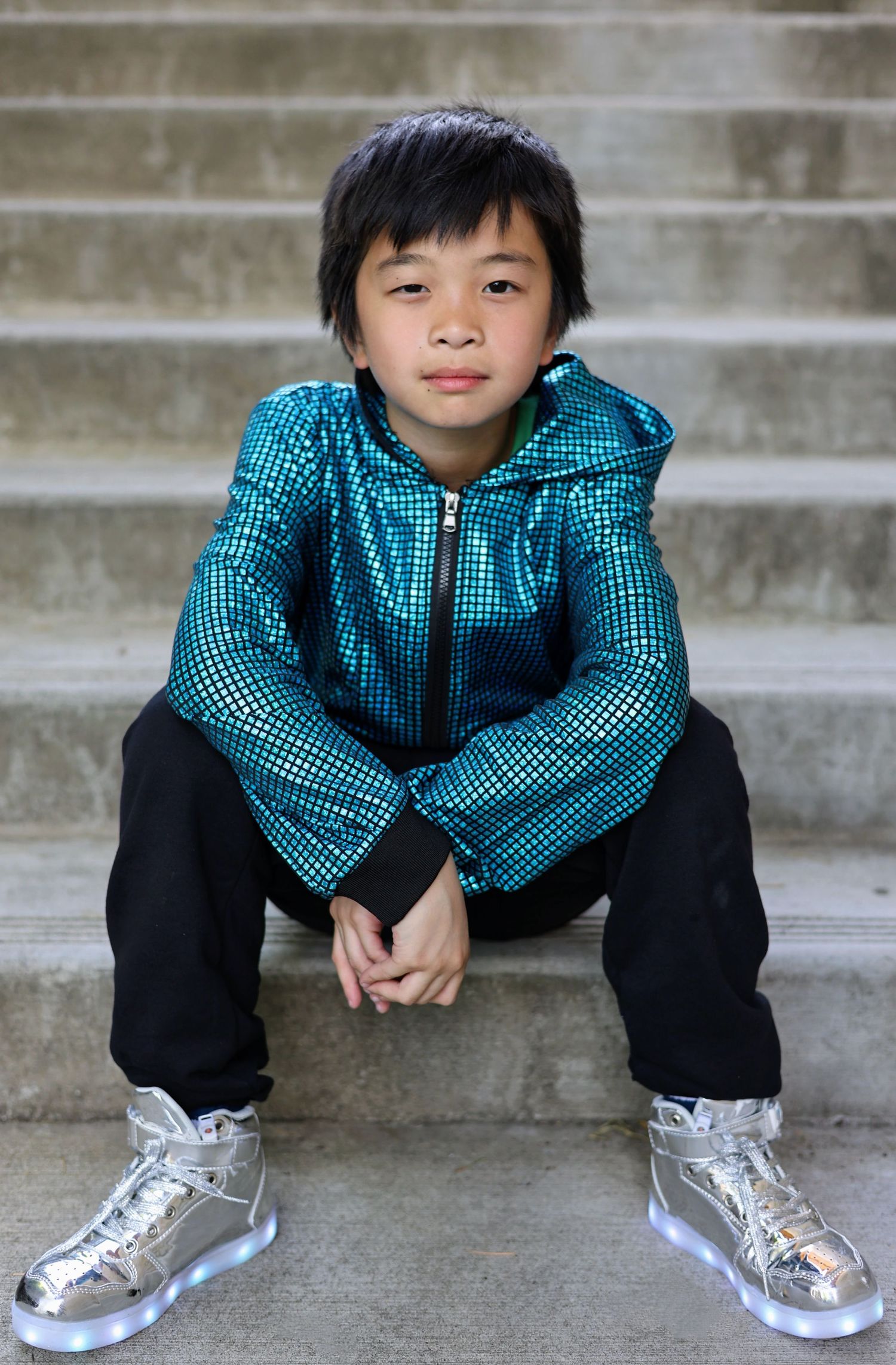 Dancer portrait with serious expression in Bellevue