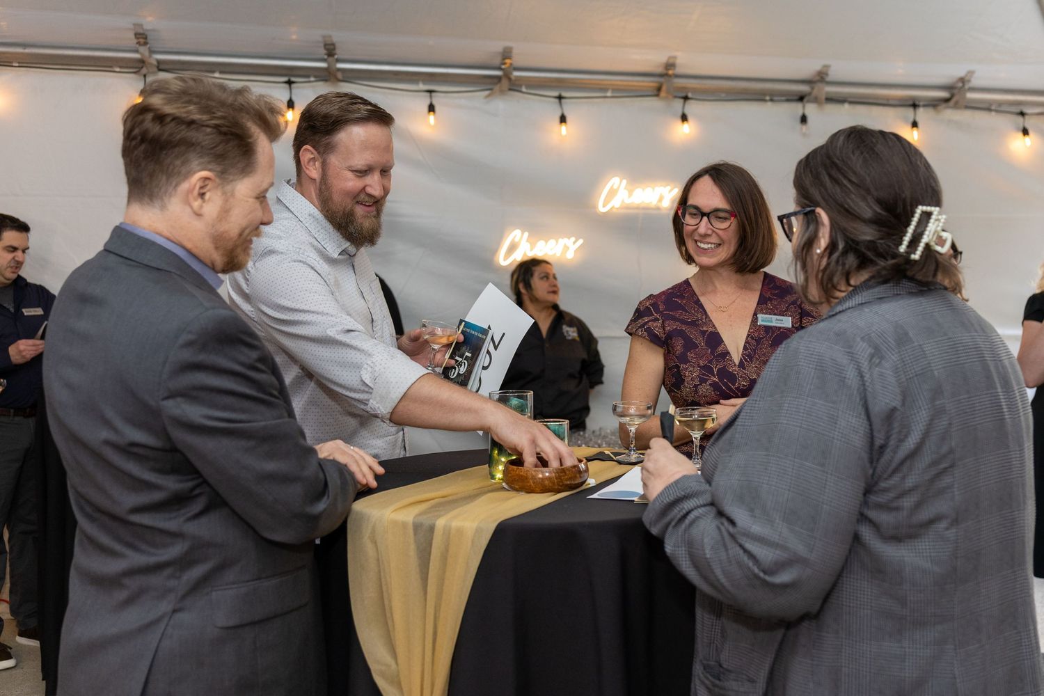 Guests mingling at community event in Bellevue