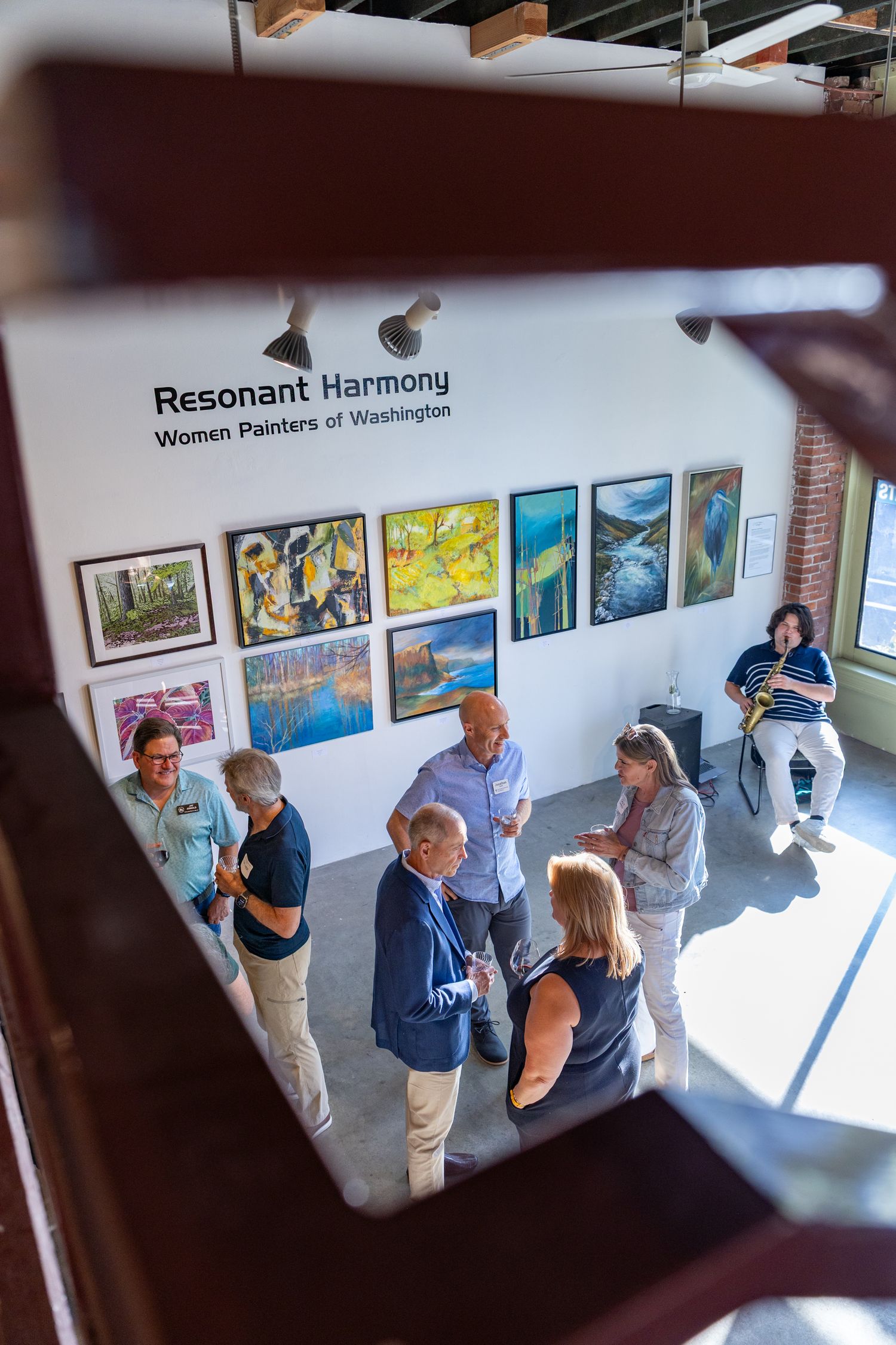Guests attending donor gratitude event in Kirkland gallery