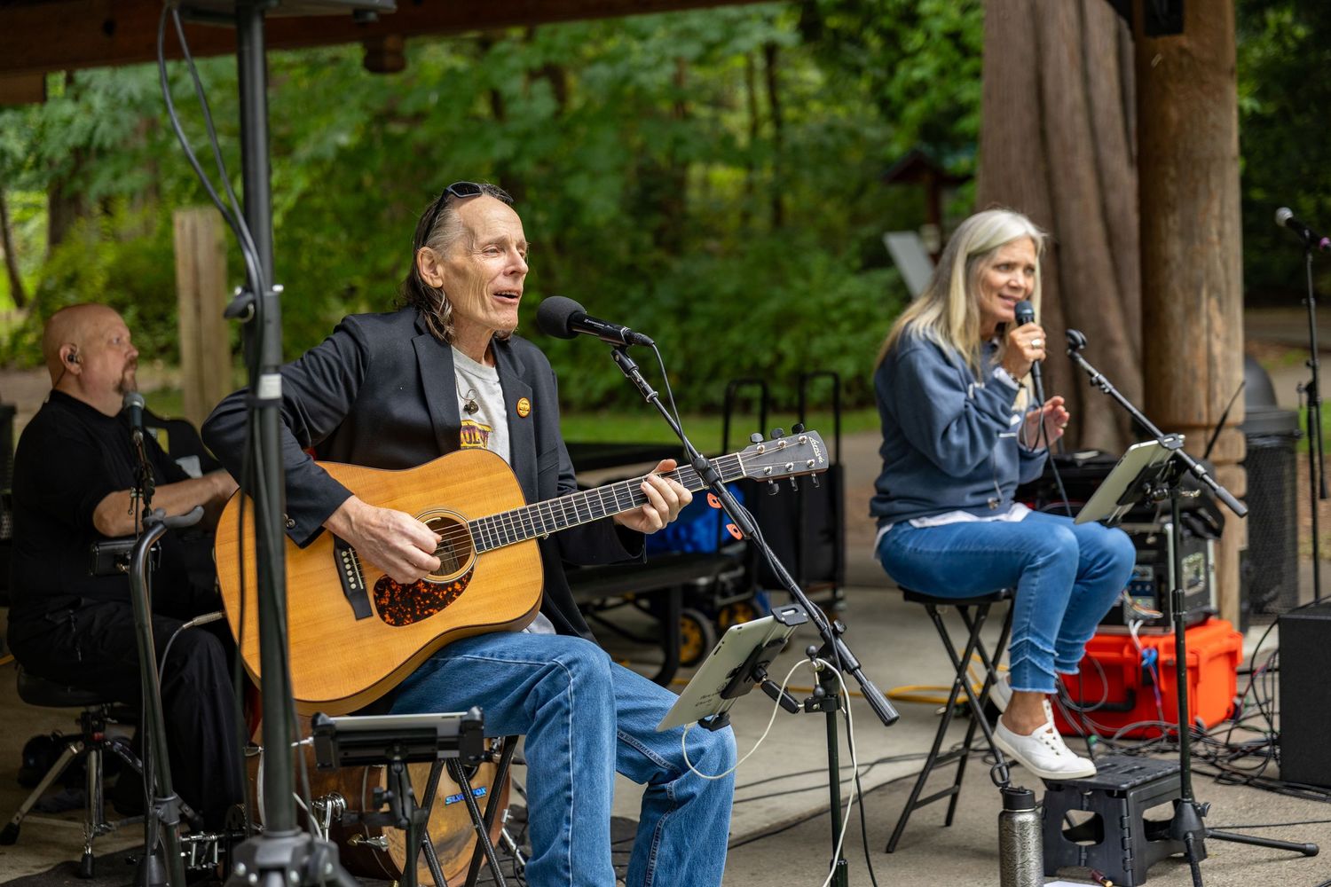 Band performing at park event in Kirkland