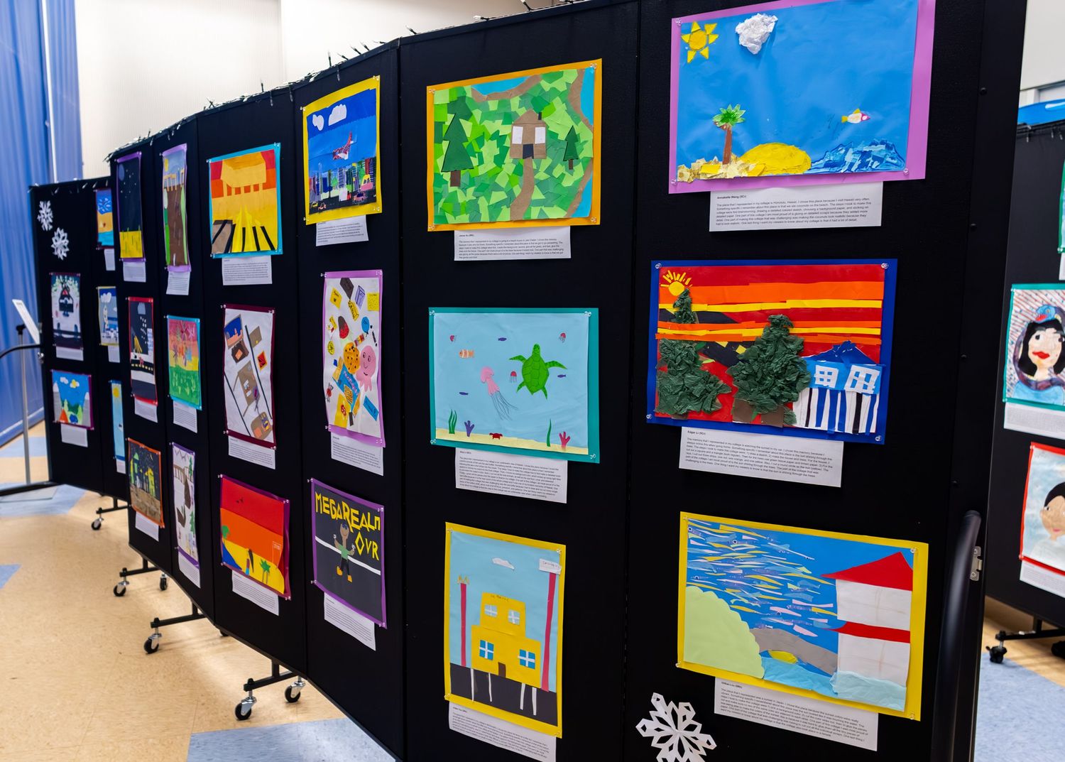 Student artwork displayed at school arts festival in Bellevue