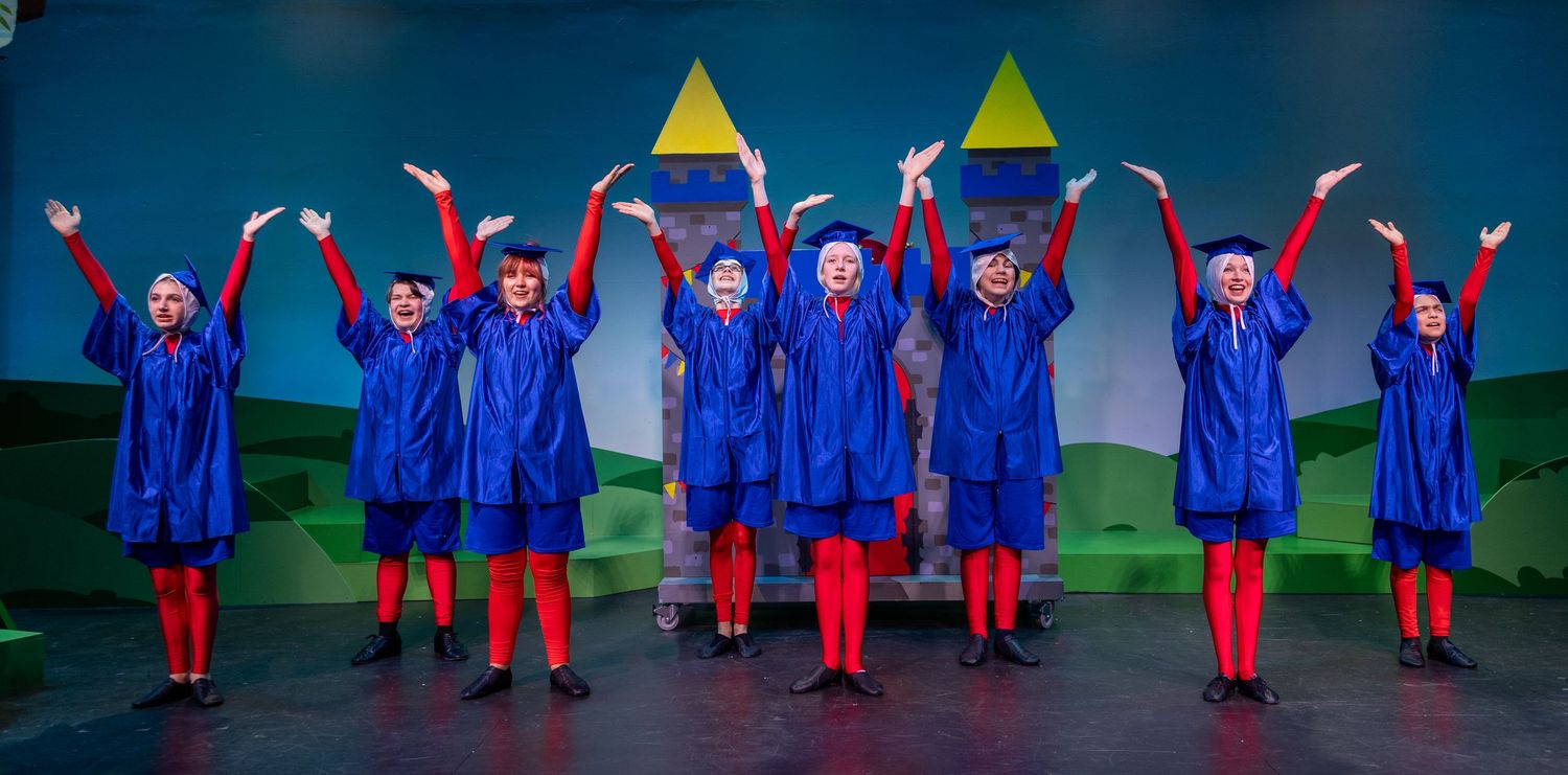 Youth actors dancing in live theatre production in Kirkland.