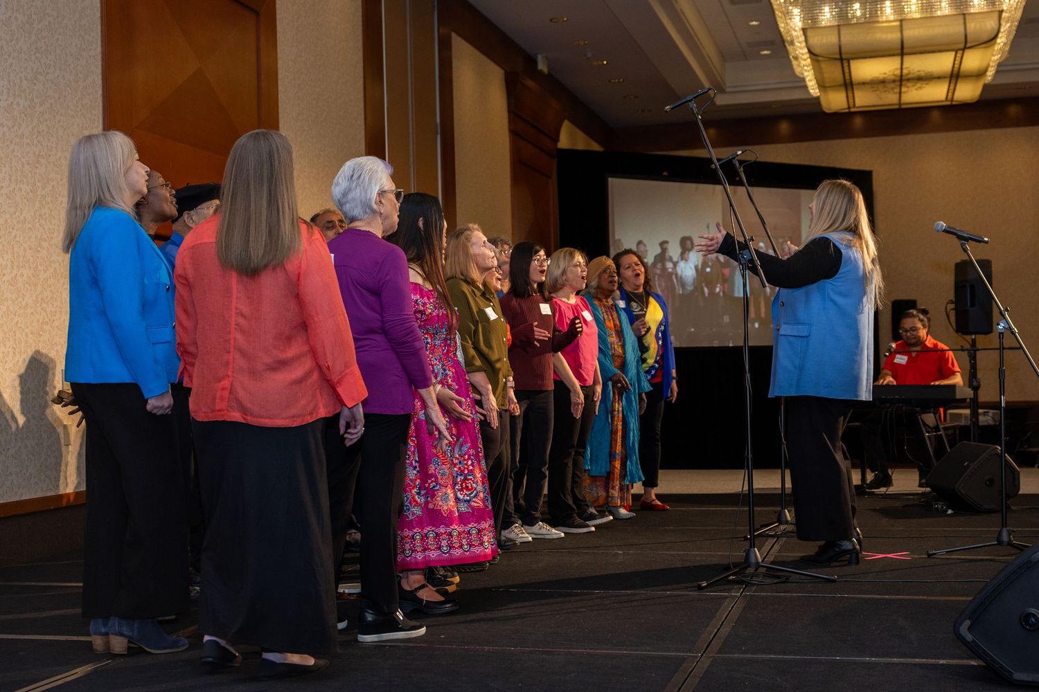 Choir performing at community event in Seattle