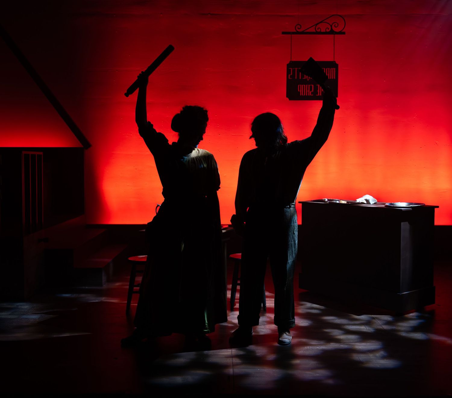 Dramatic Stage lighting during performance in Kirkland