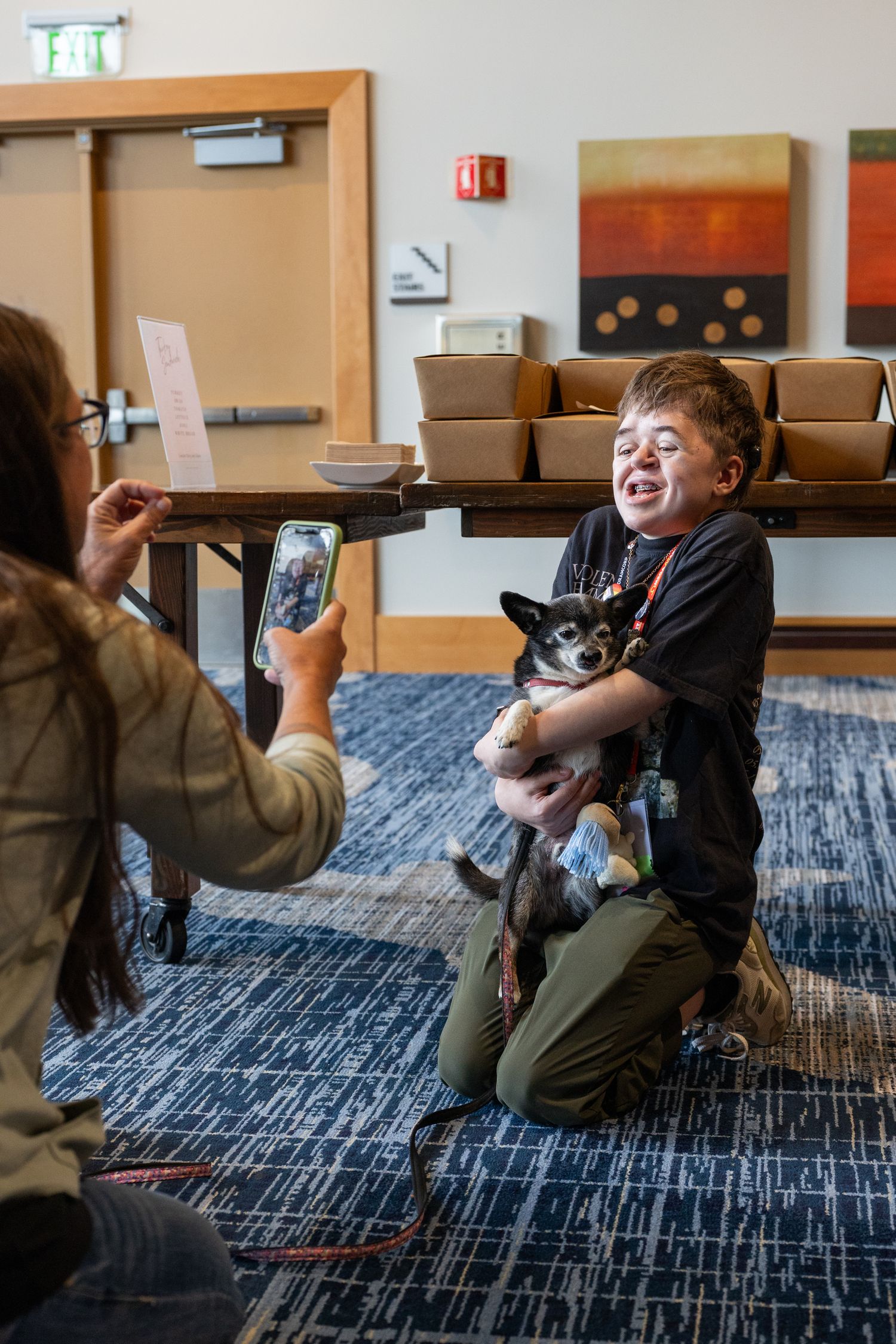 Child smiling for photo during retreat activities in Bellevue