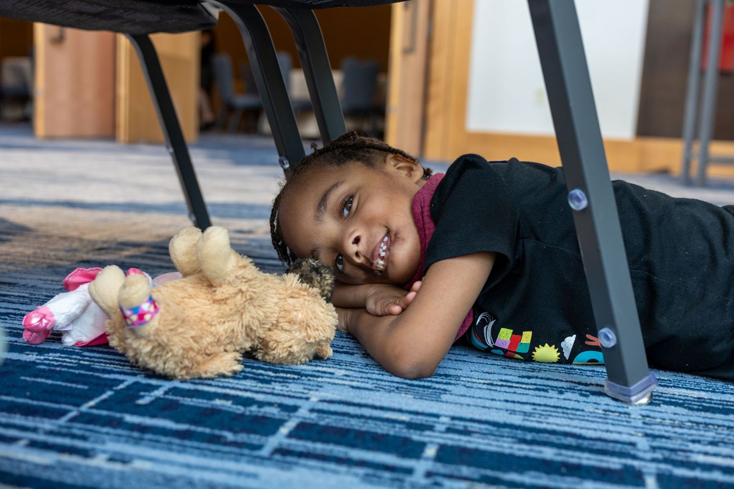 Joyful moment at community retreat in Bellevue