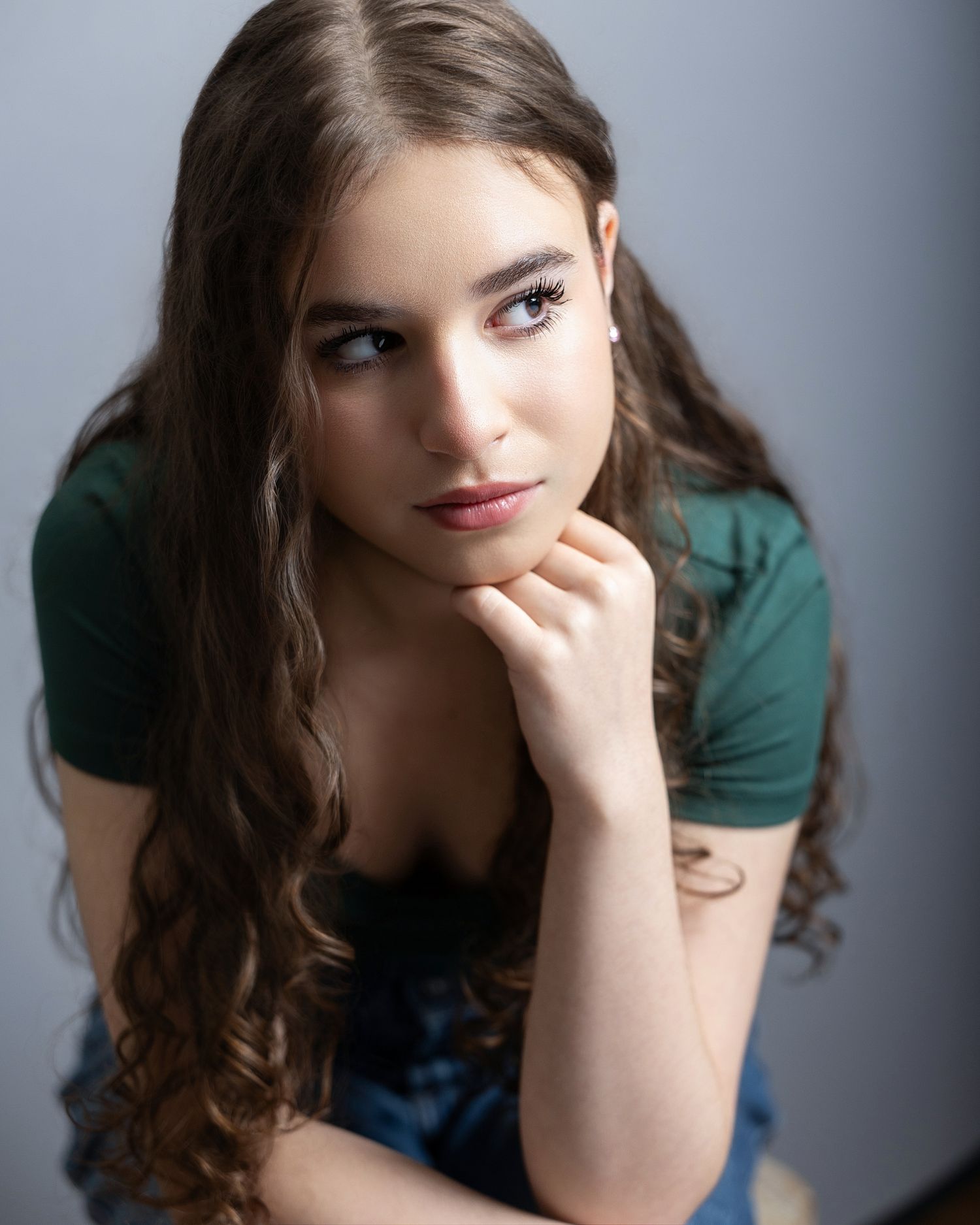Actor headshot portrait with neutral background in Kirkland