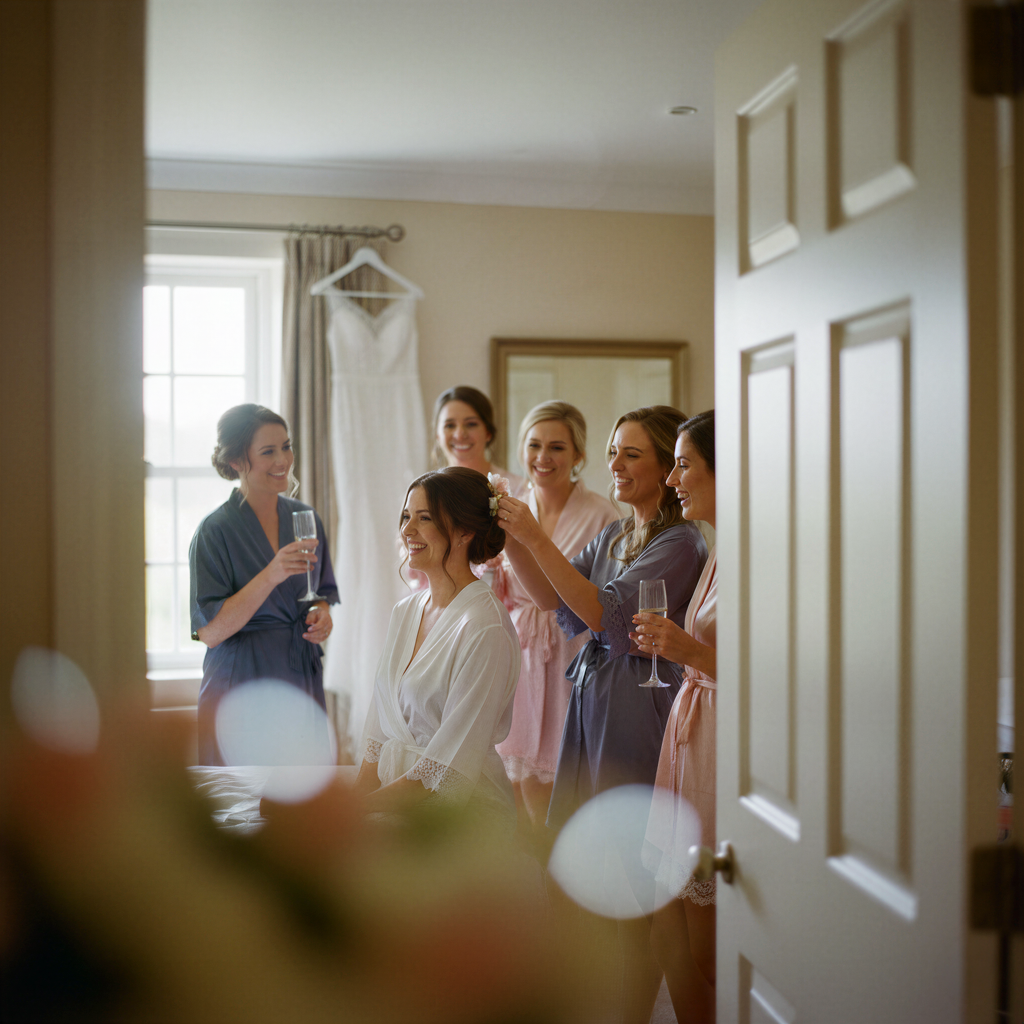 Bride Prep portraits at Plas Maenan Hotel