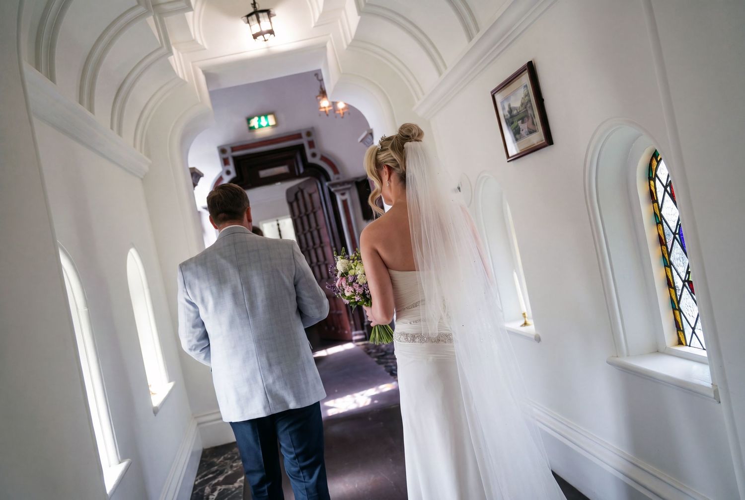 Jodie and Liam wedding portrait at Chateau Rhianfa Menai Bridge | Martin Japheth Photography