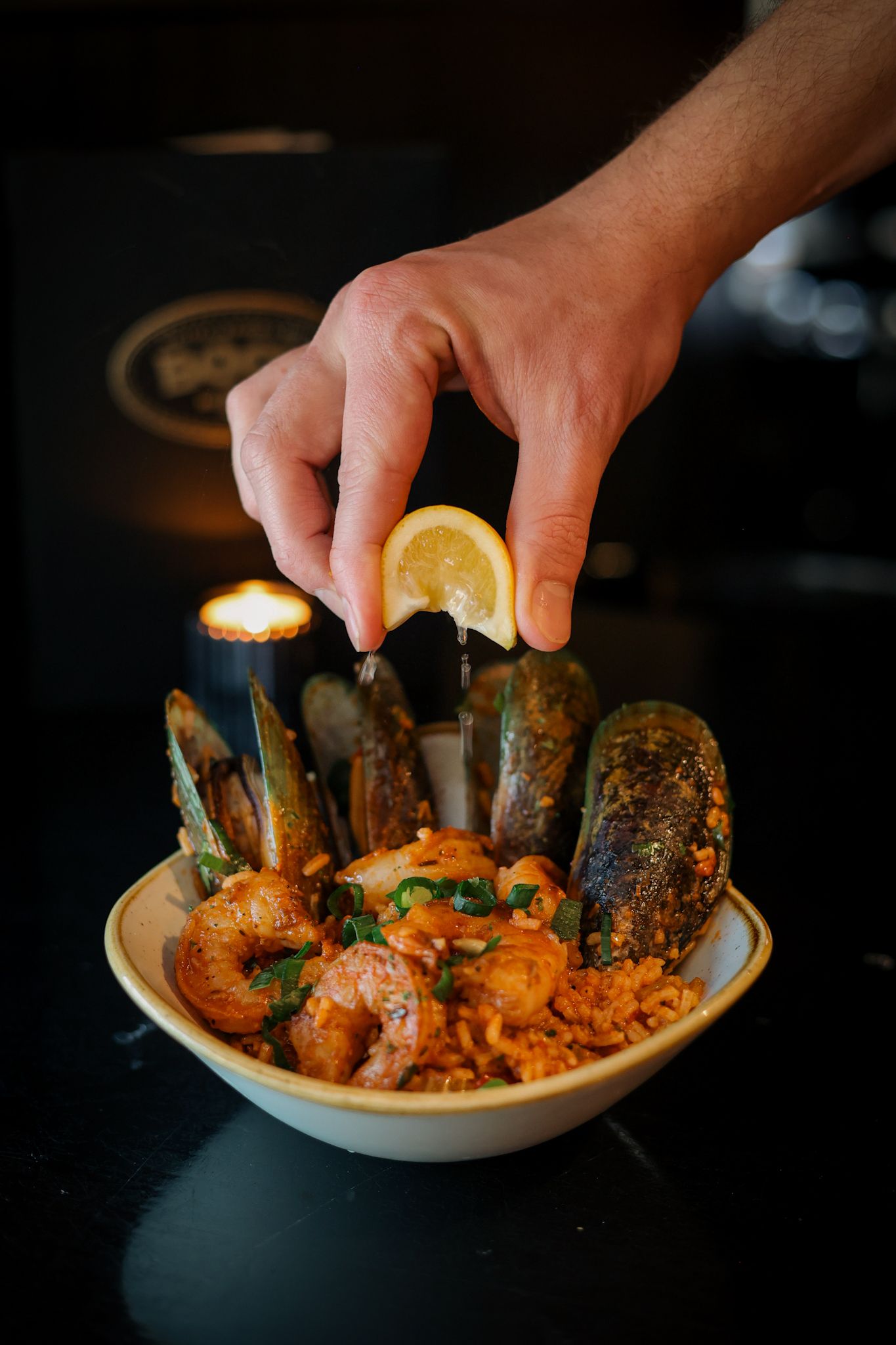 Jambalaya prawn bowl at Boo’s bar Christchurch