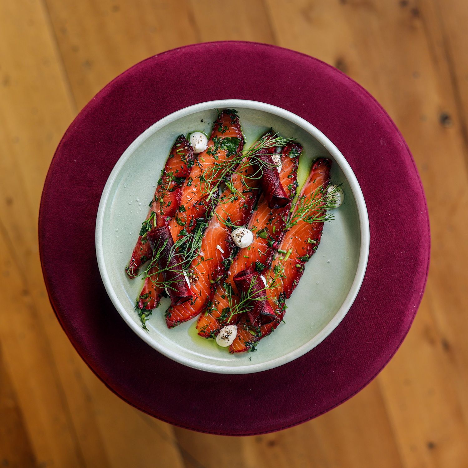 Raw salmon at Gin Gin, Christchurch