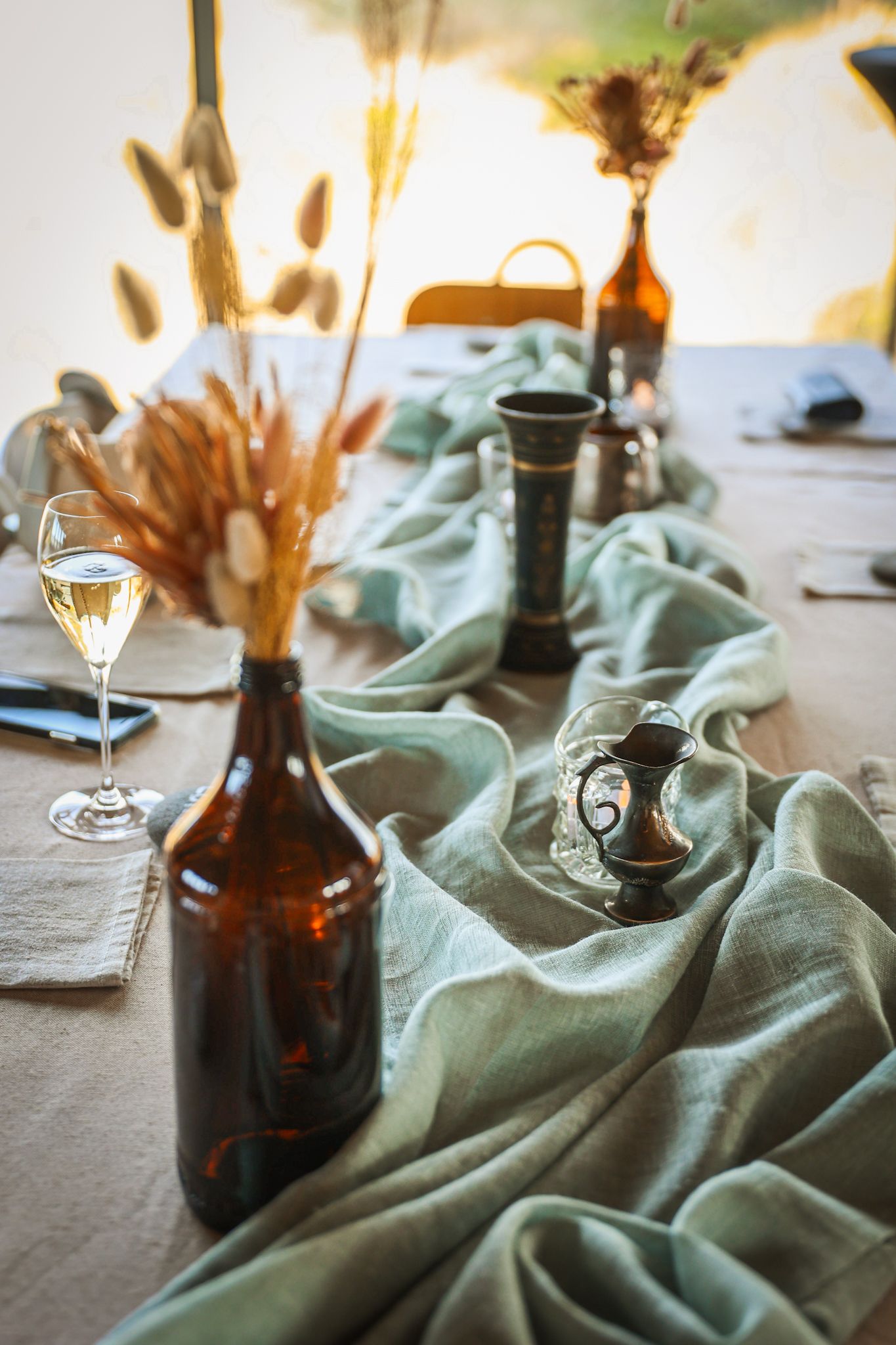 Wedding party table centerpiece.