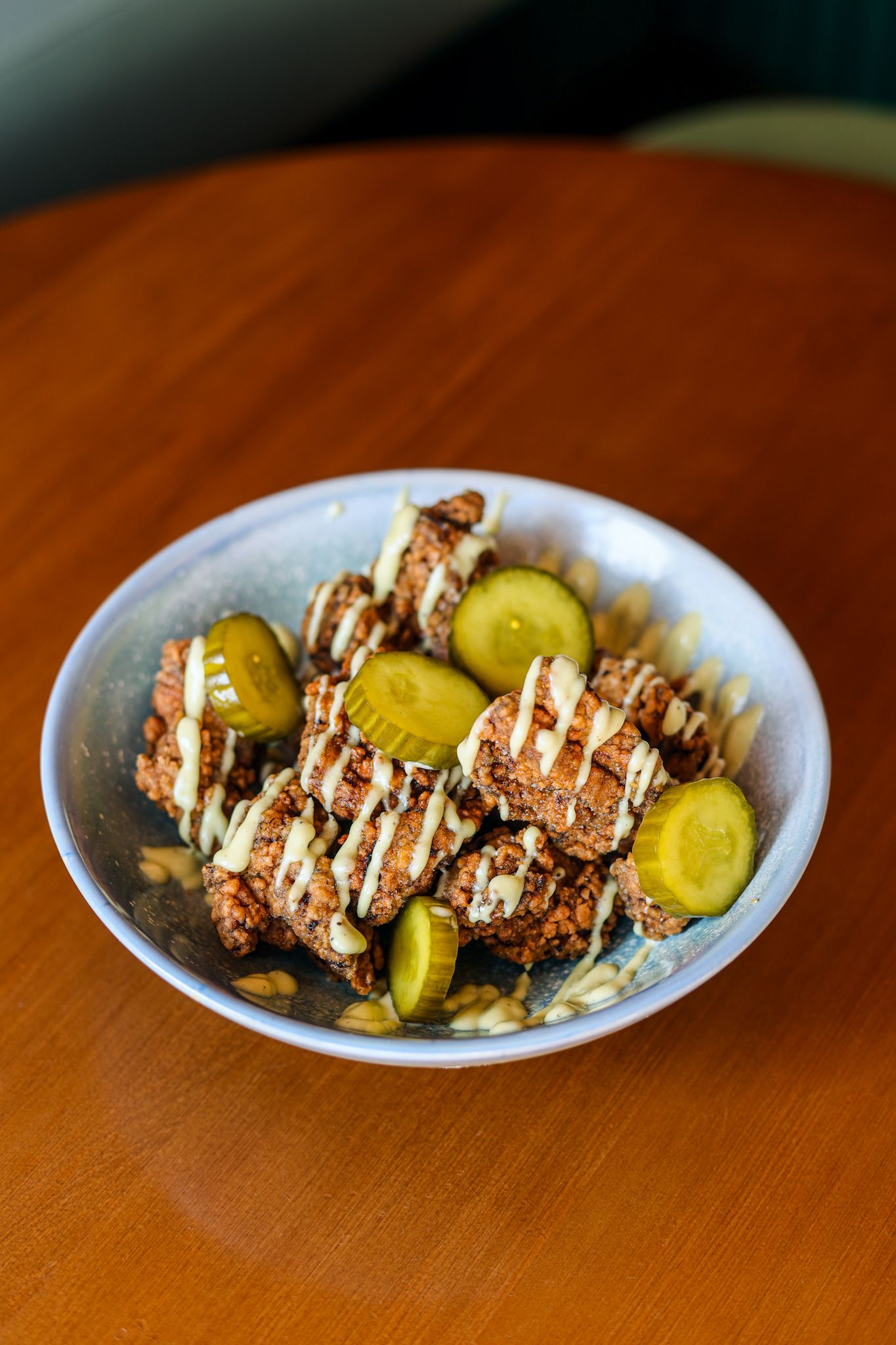 Fried chicken and pickles at Gin Gin, Christchurch