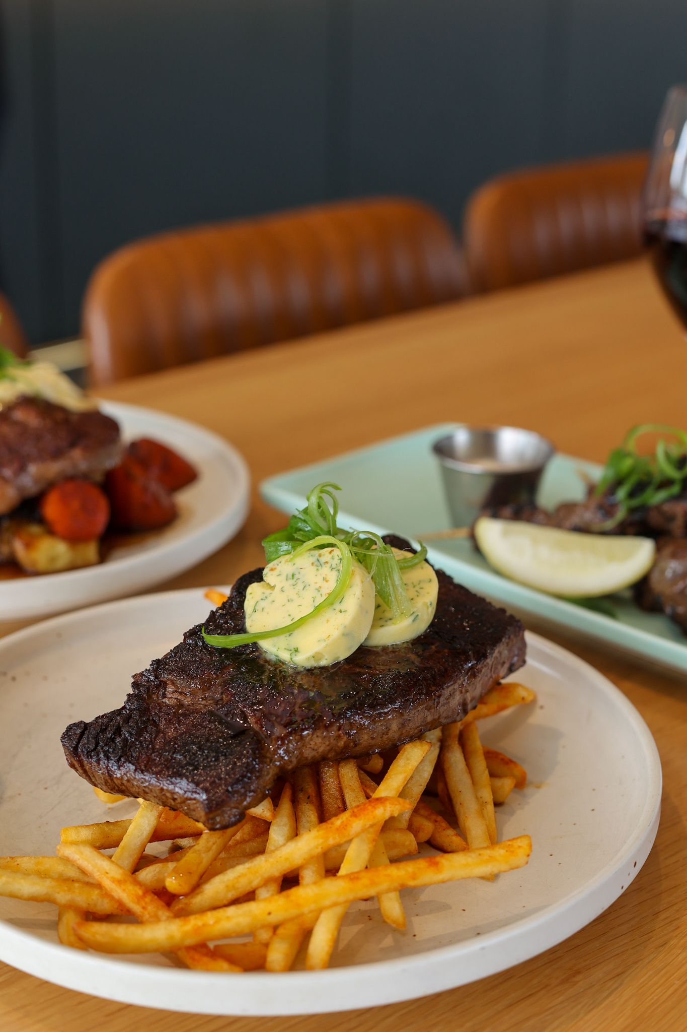 Steak and wine at Thirsty Acres, Kirwee