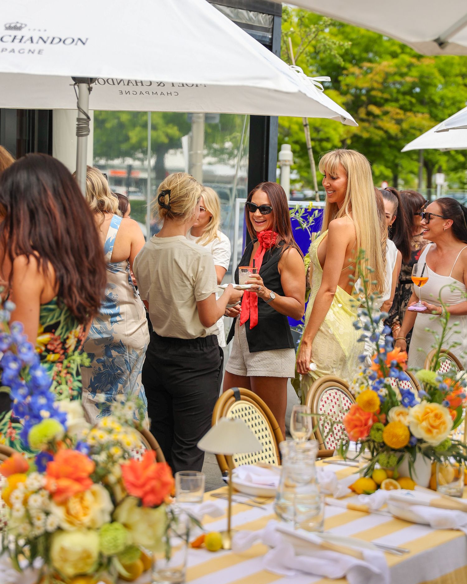 A birthday summer garden party in the courtyard at Brigitte’s Merivale.
