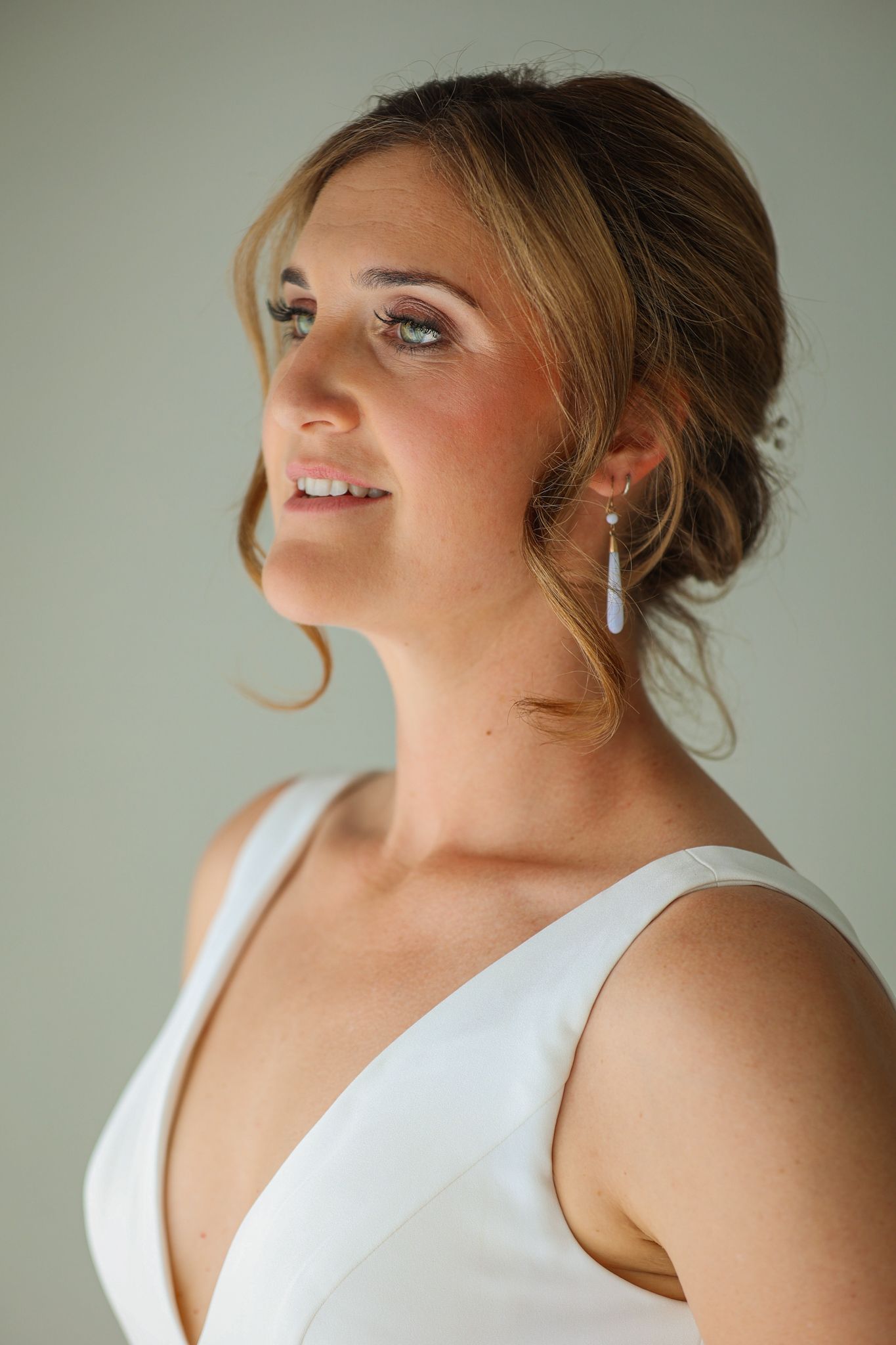 Bridal closeup makeup portrait