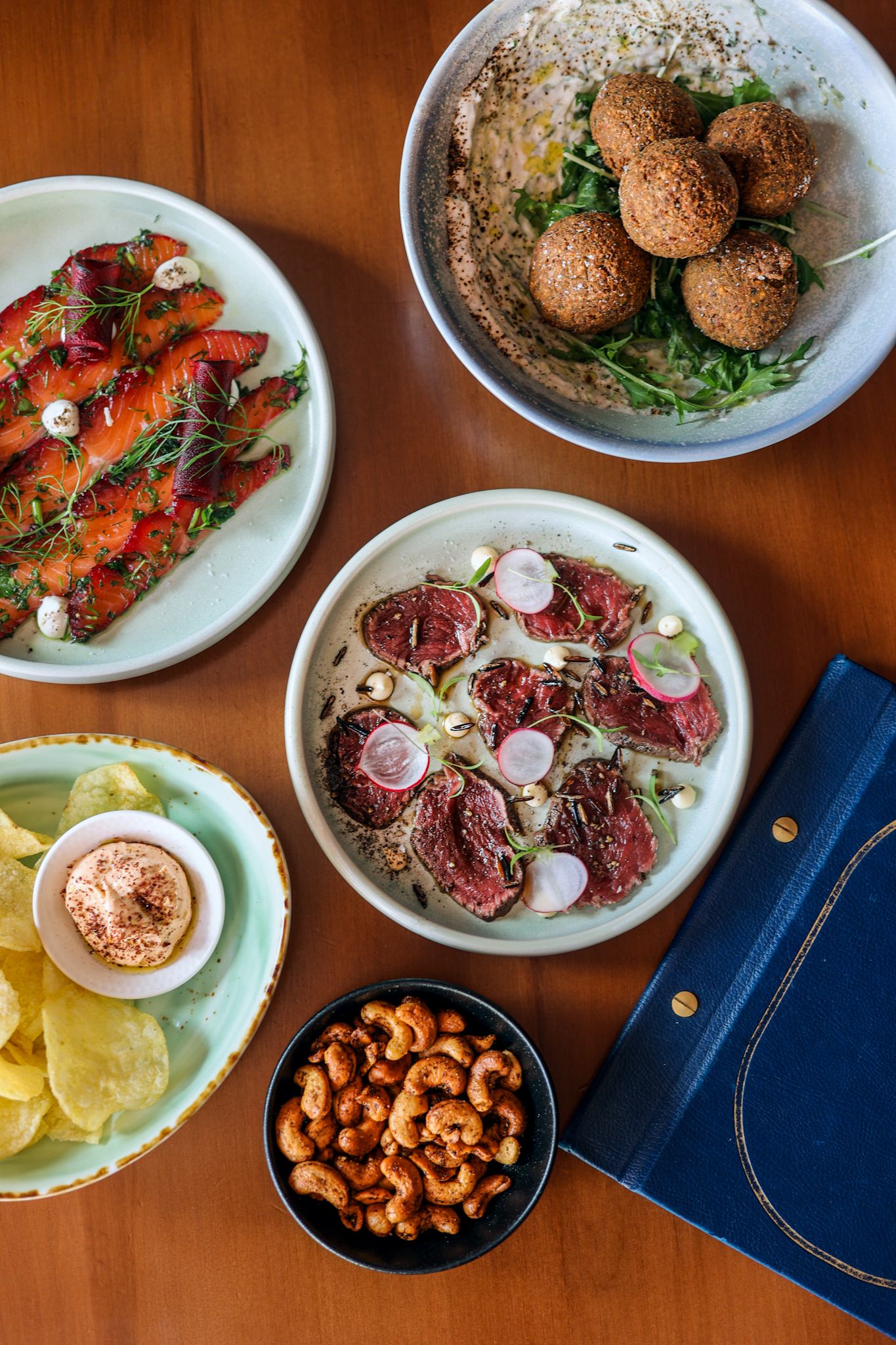 Selection of food plates to share at Gin Gin, Christchurch