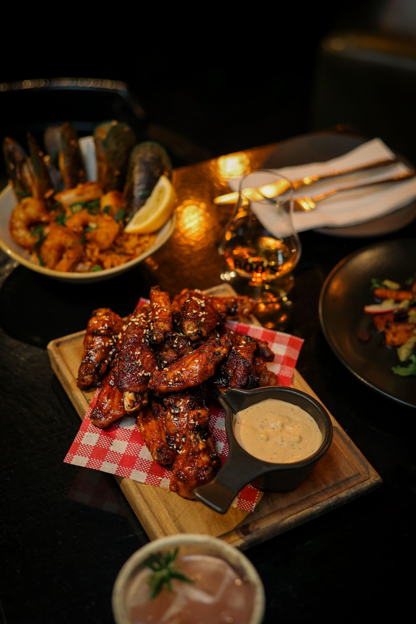 Board of chicken wings at Boo’s bar Christchurch