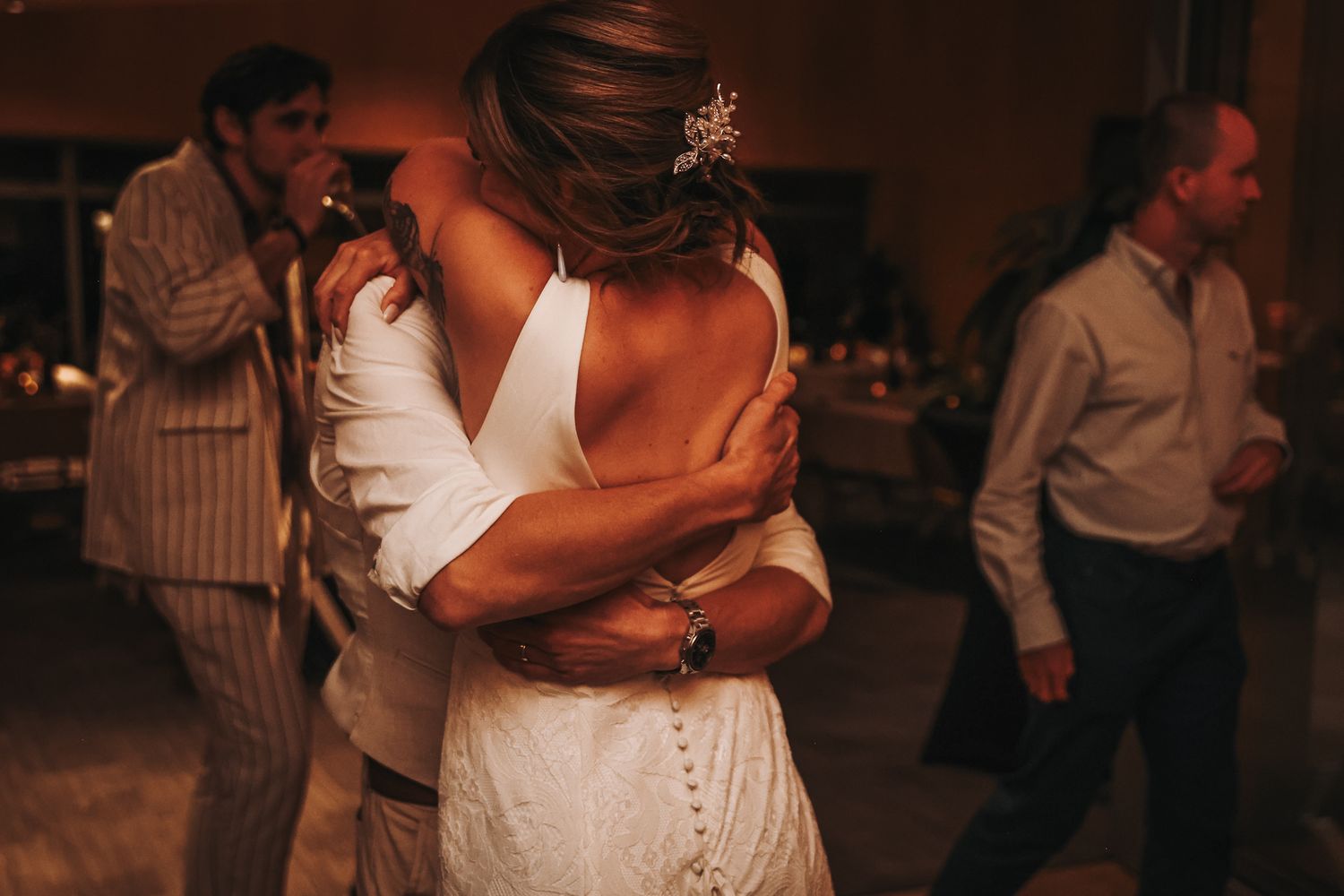 Married couple first dance at their reception