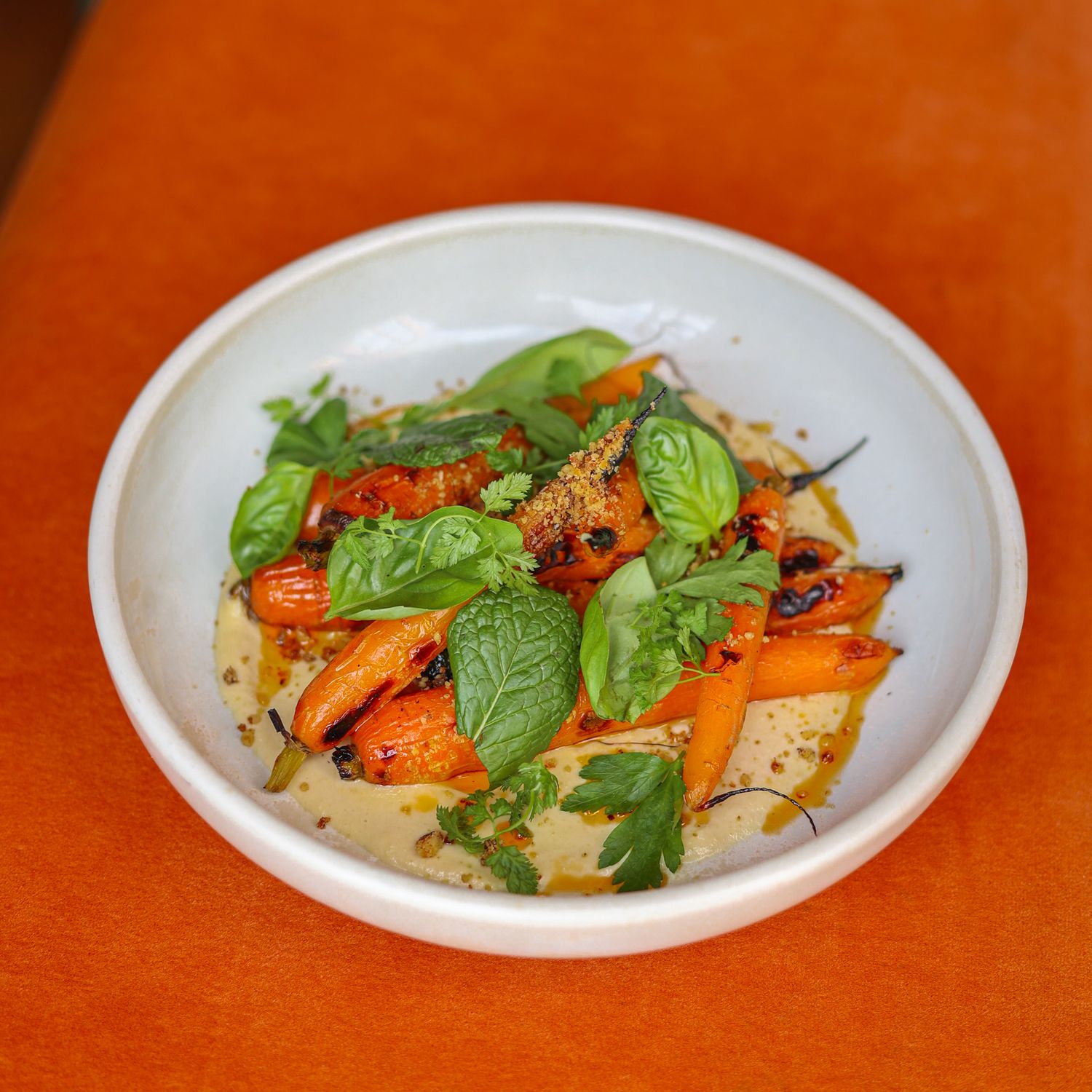Vibrant Carrot dish at Gin Gin Christchurch