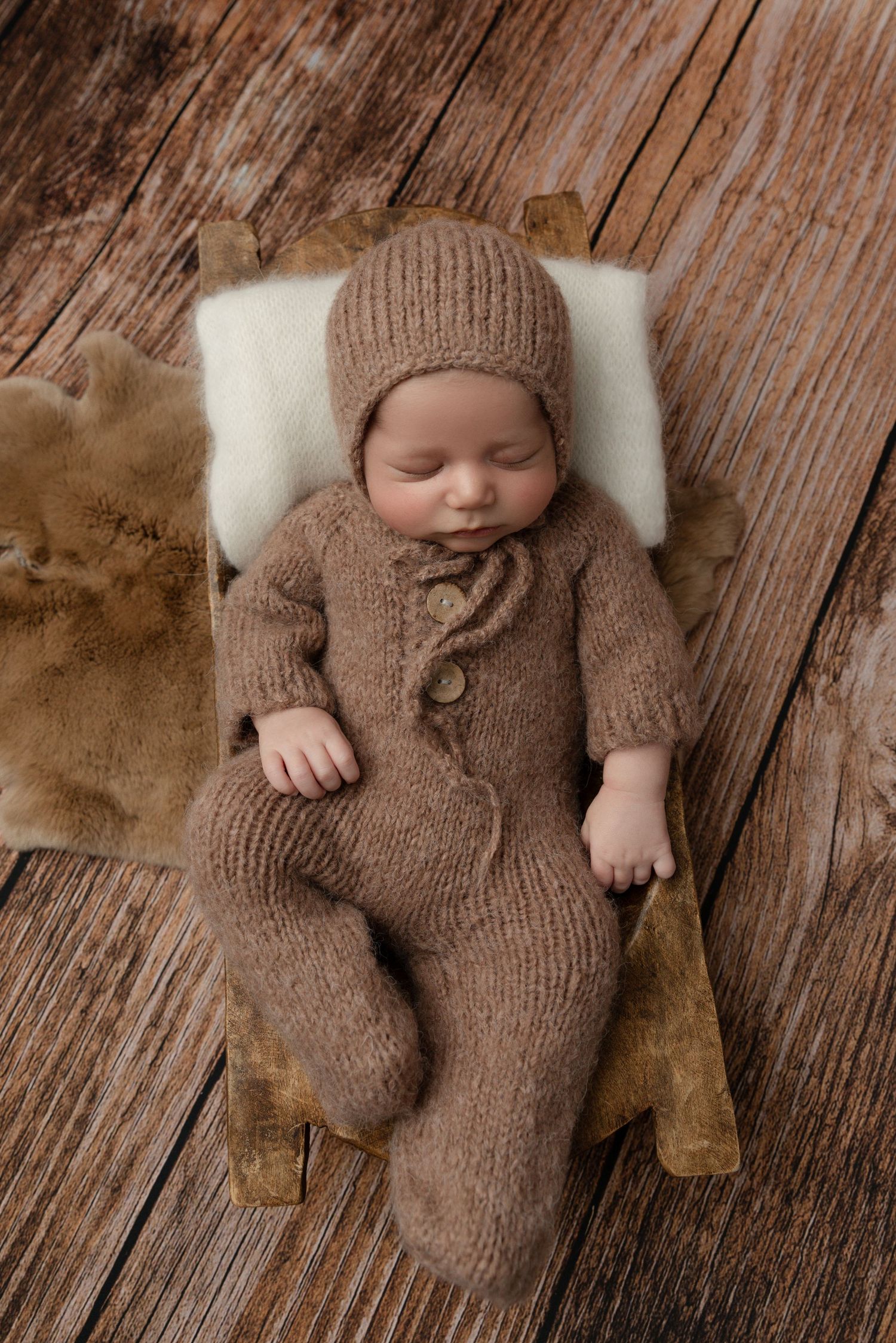 A peaceful in-home newborn session in Orange County, CA, capturing the sweet moments of a newborn in a cozy and intimate setting.
