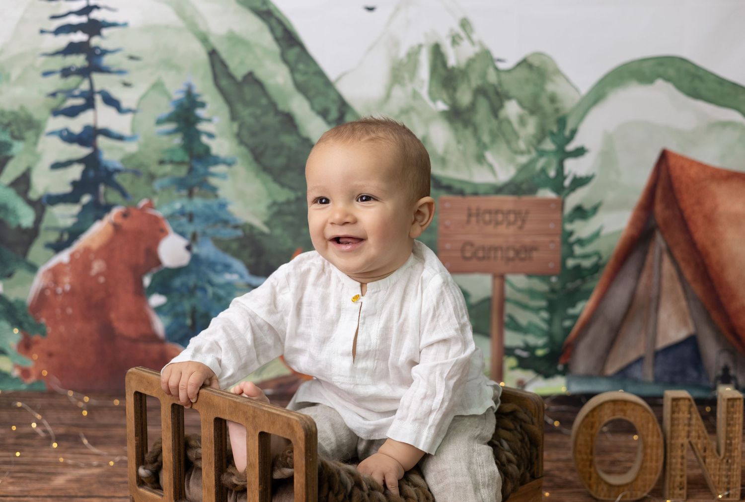 A one-year-old boy in a 
