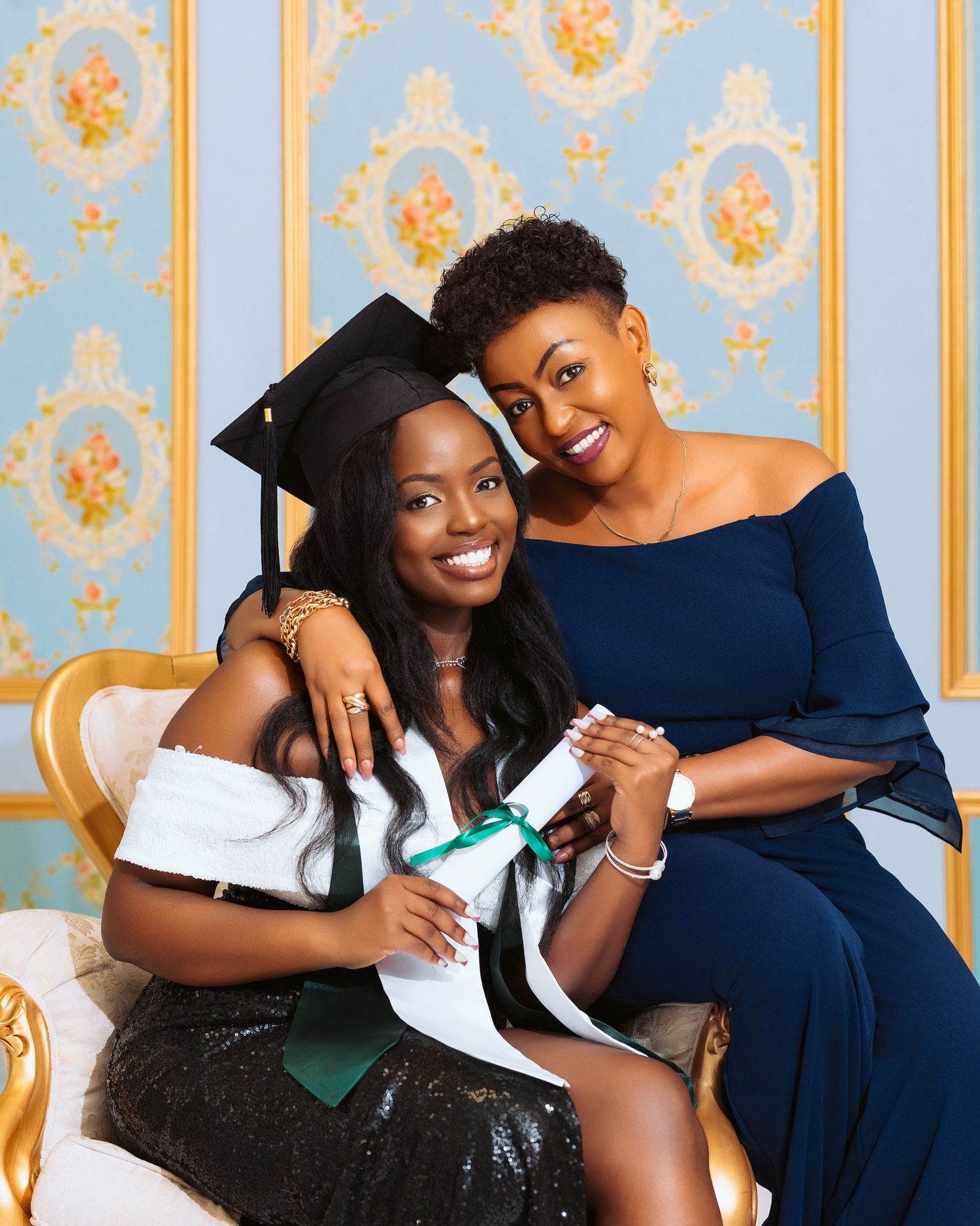 mom and daughter lovely portrait