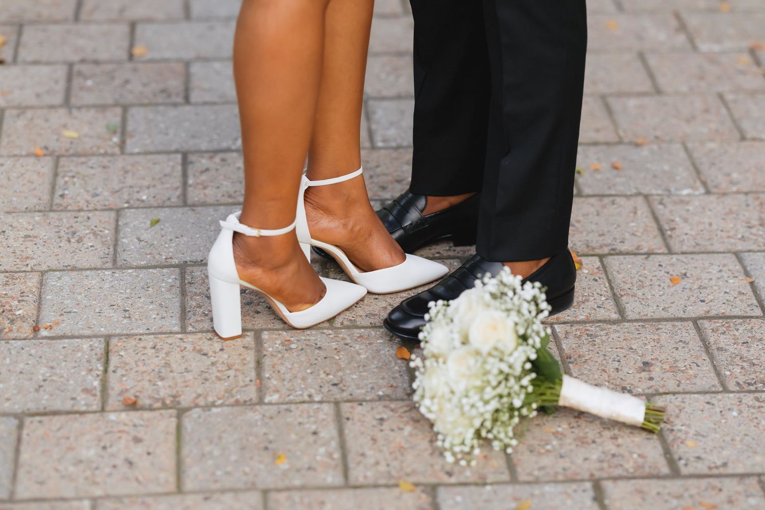 bride and groom shoes