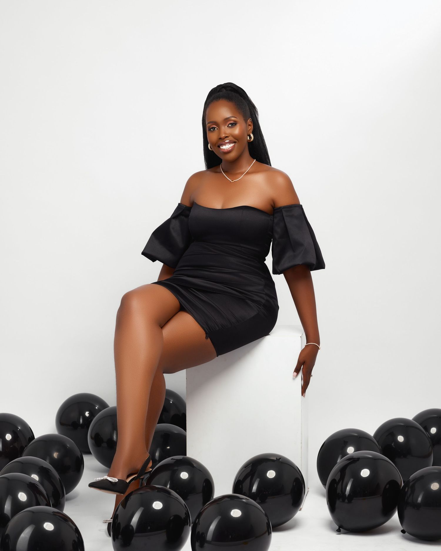 black dress photoshoot