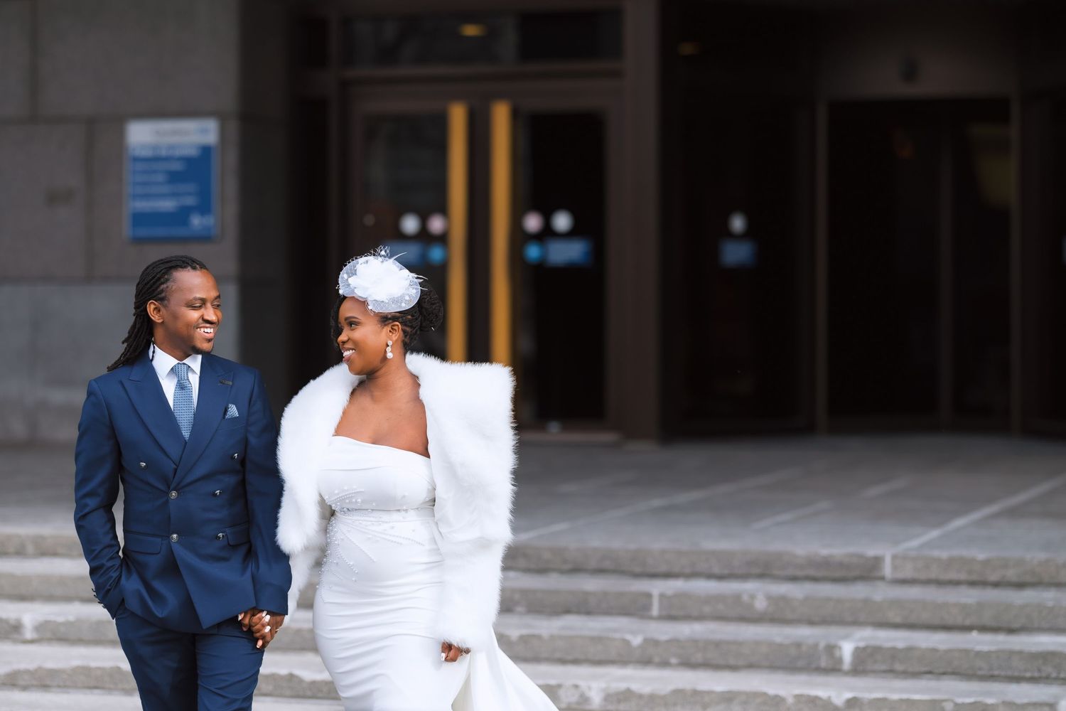 Montreal Luxury wedding photography - bride and groom portrait