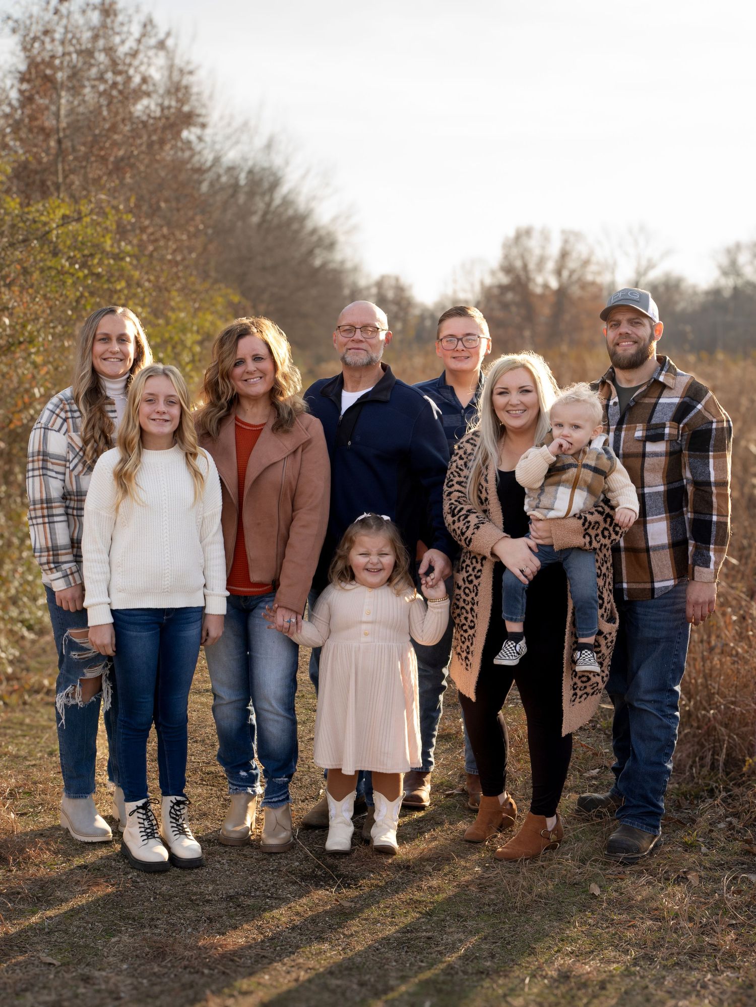 family photos outdoor sunset