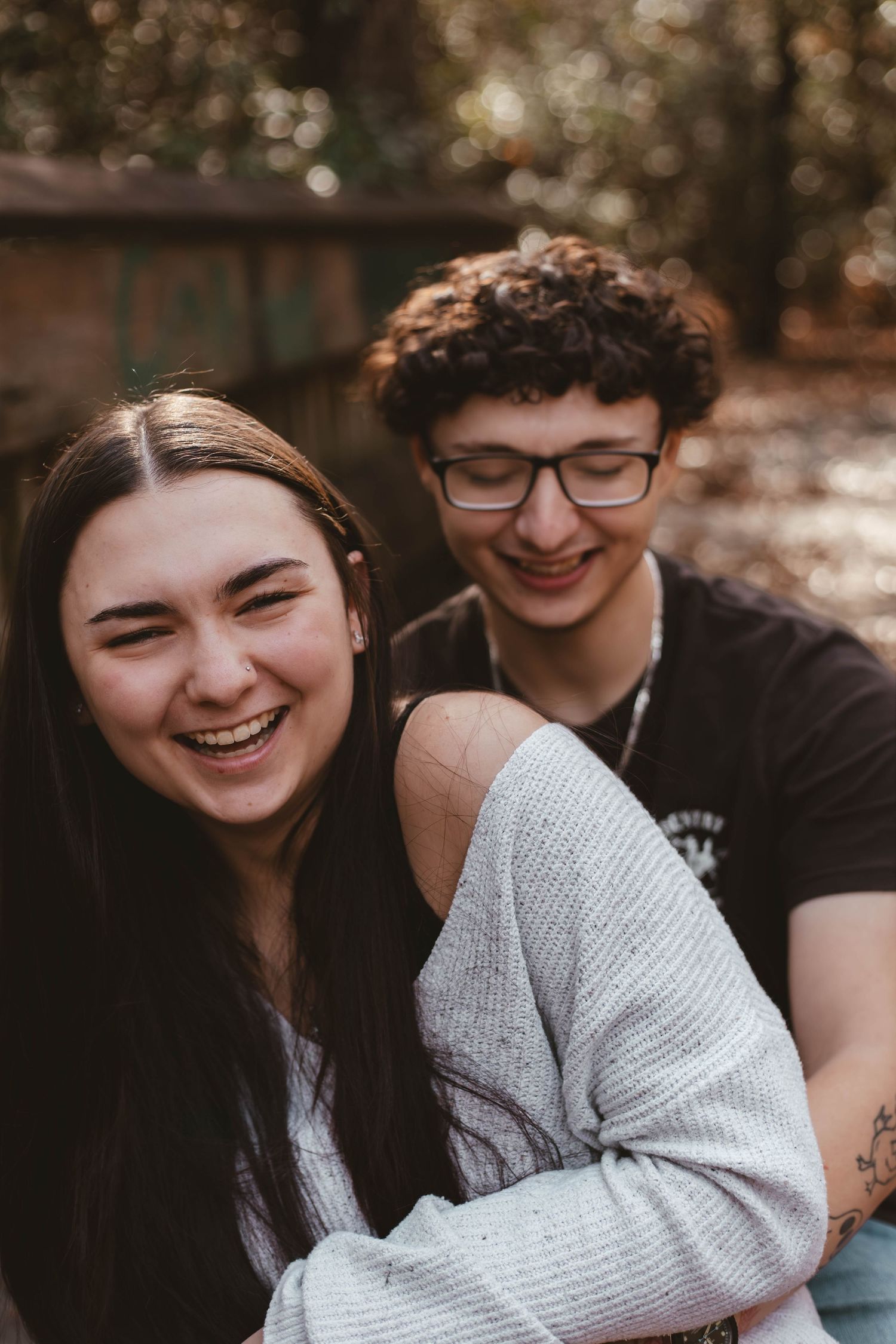Outdoor couples portrait session in Asheboro, NC