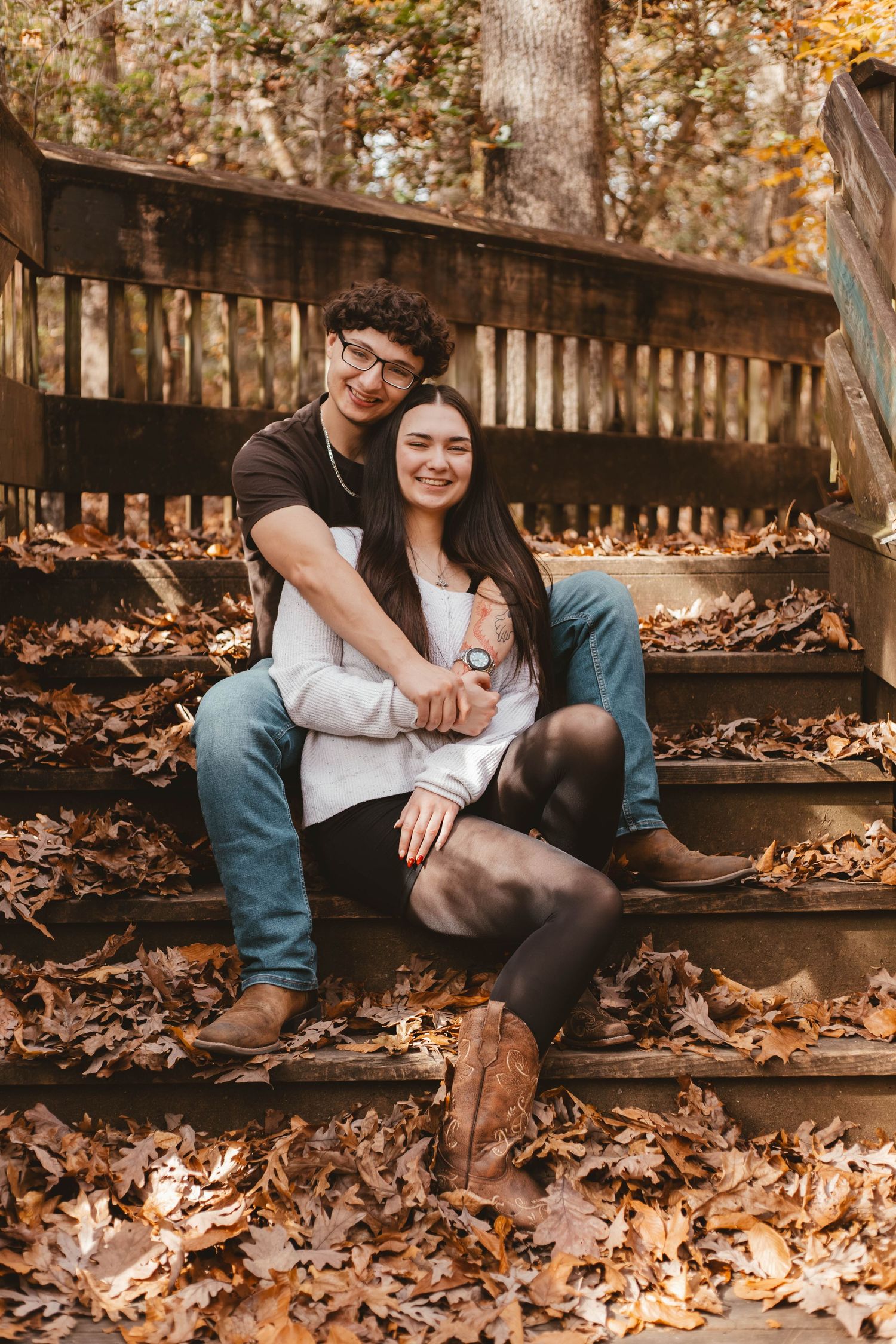 Outdoor couples portrait session in Asheboro, NC