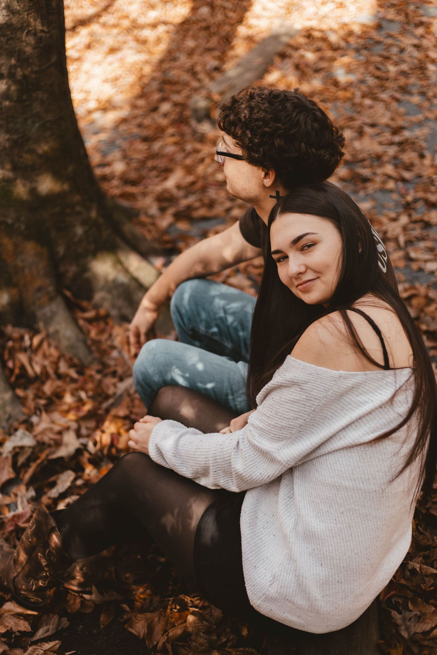 Outdoor couples portrait session in Asheboro, NC