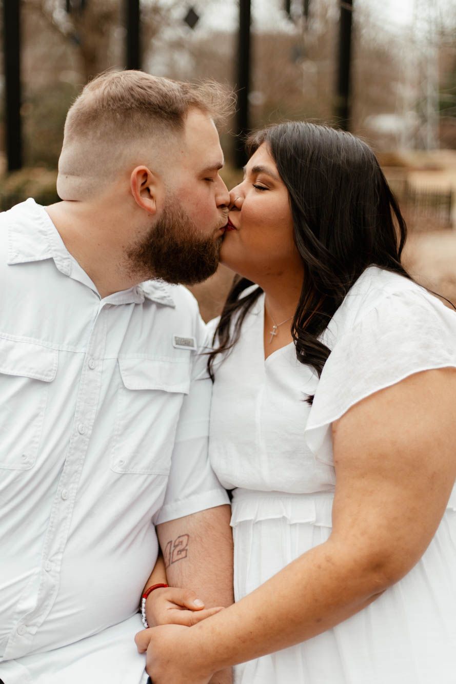 Outdoor couples portrait session in Asheboro, NC
