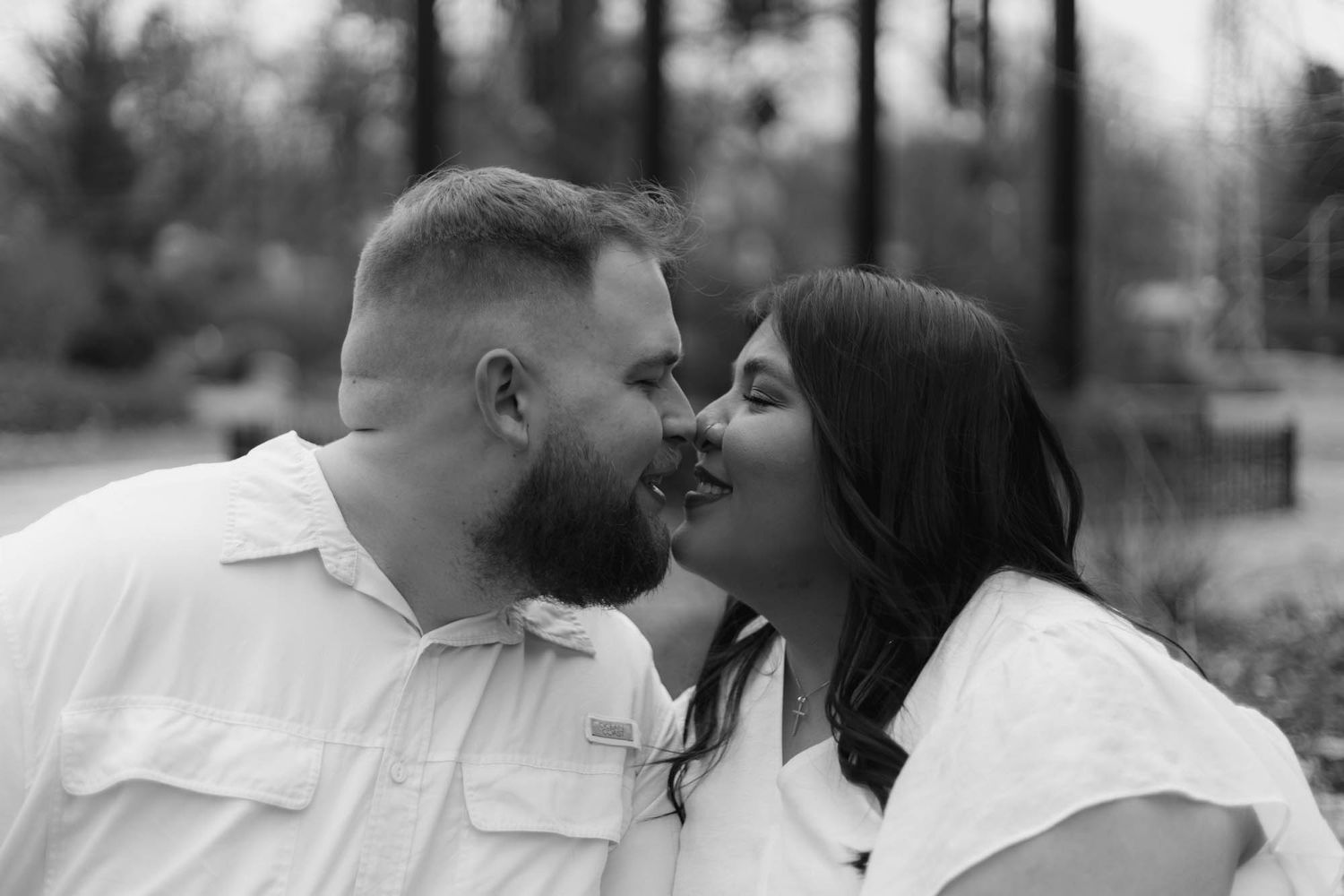 Outdoor couples portrait session in Asheboro, NC