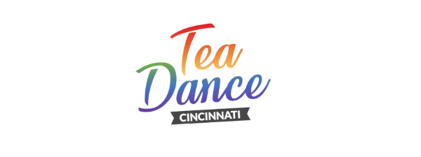 Simplified Tea Dance text logo in rainbow colors.