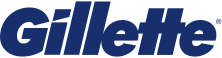 Blue Gillette company logo text on white background.