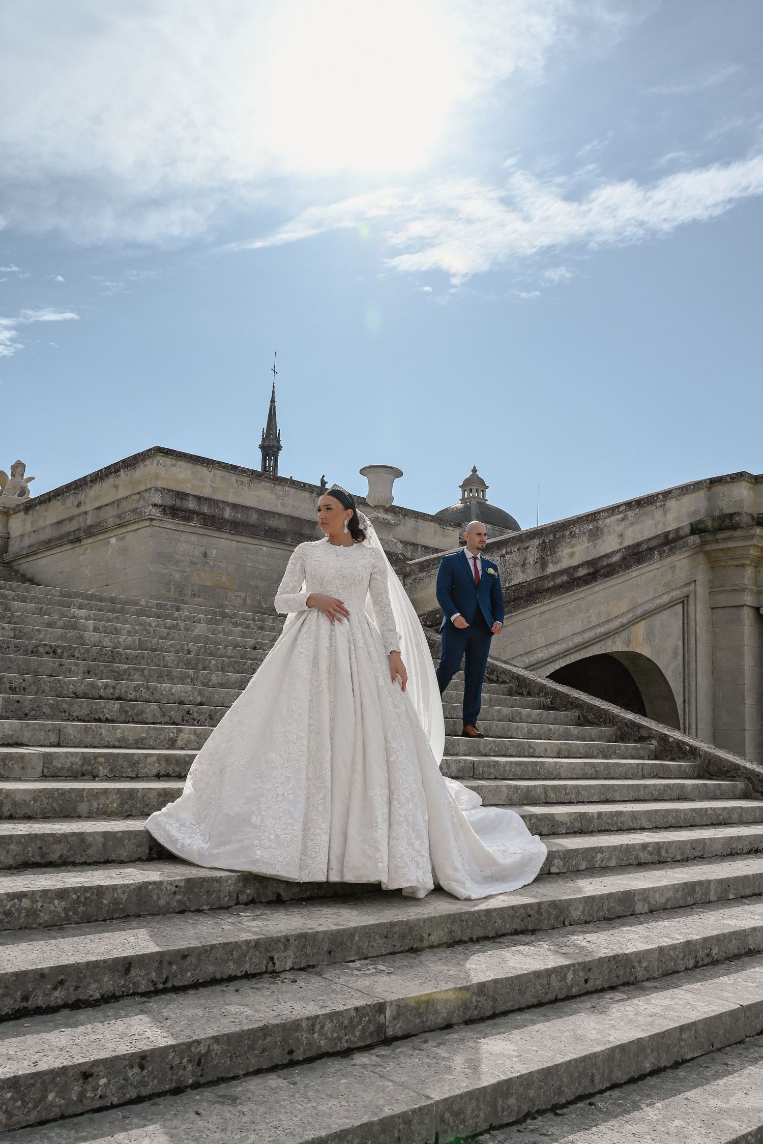Mariés au Château de Chantilly