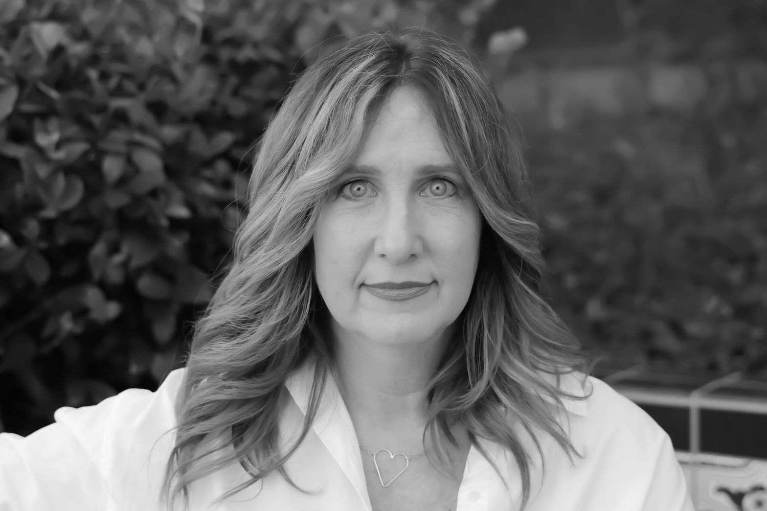 black and white portrait photo of a woman
