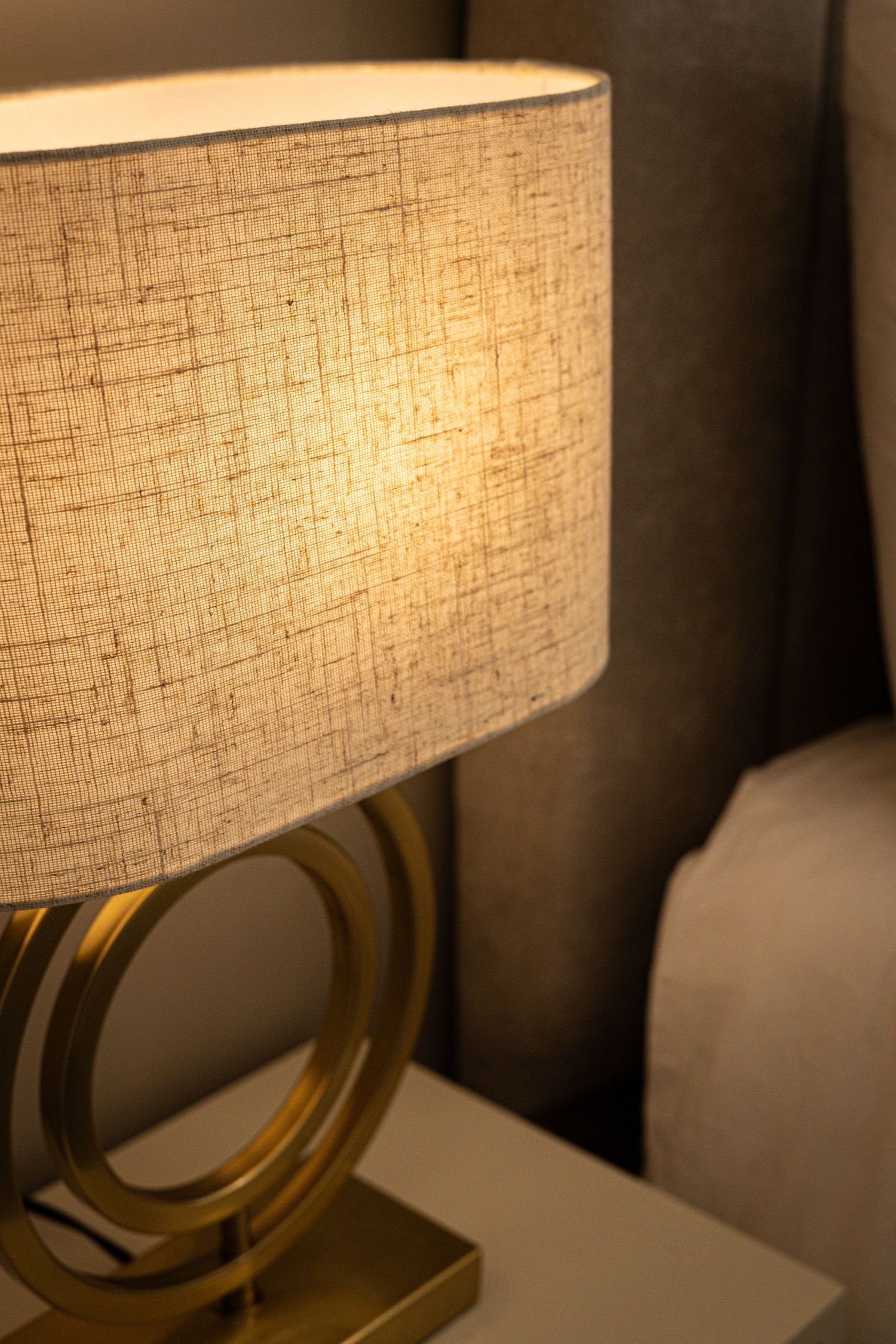 Aesthetic lamp shade for Airbnb with soft tones