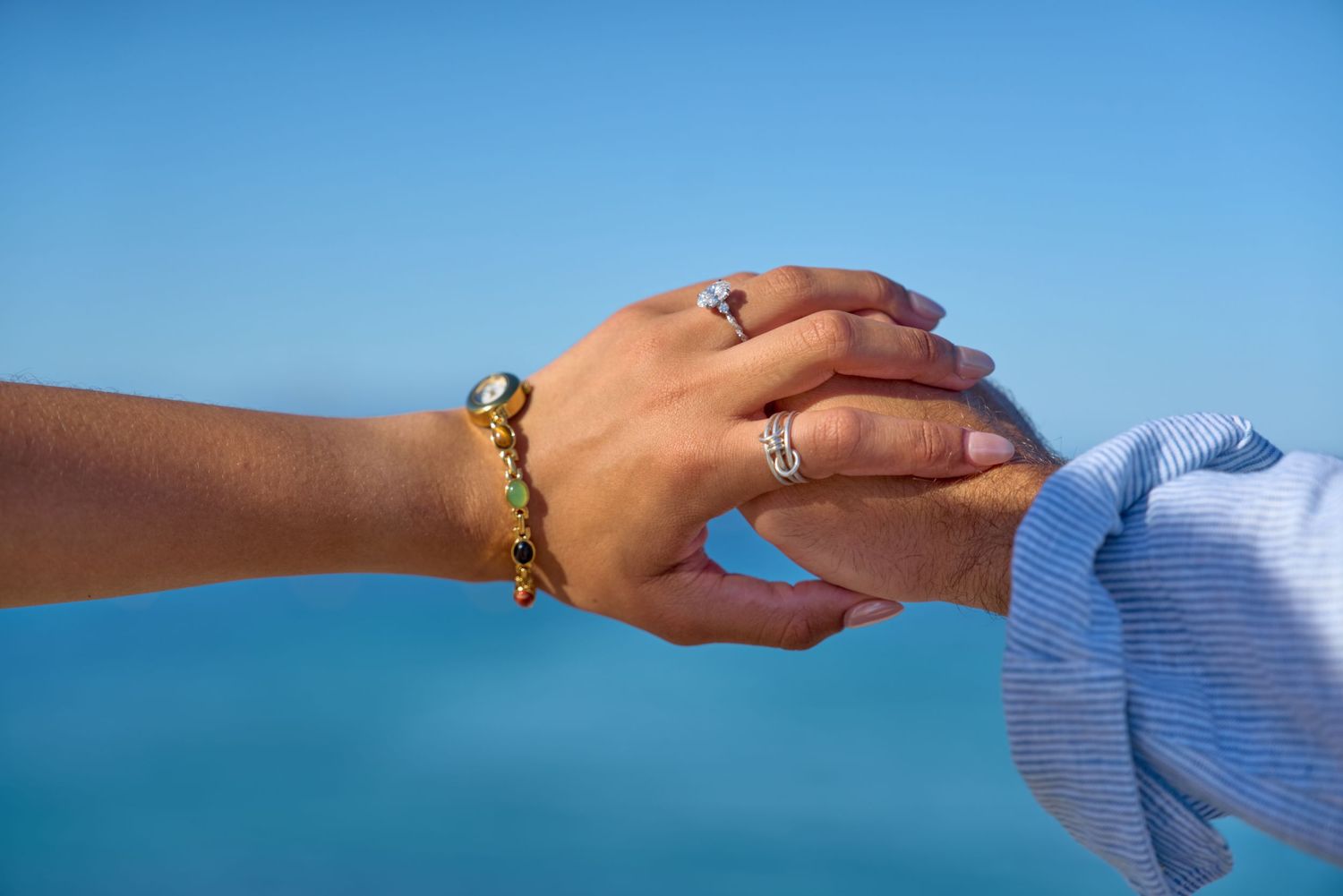 Engagement photo detail shot, Côte d'Azur