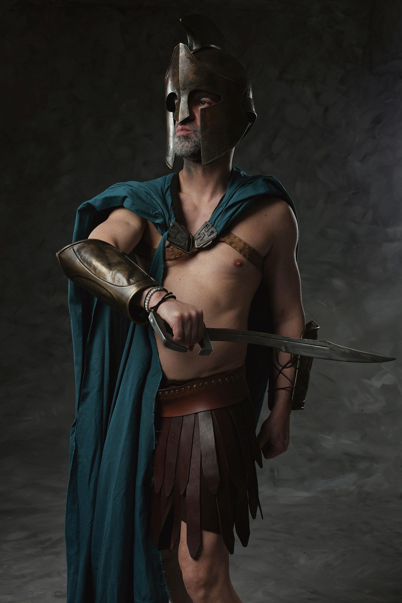 Ancient Greek concept photoshoot in Athens inspired by warriors, Sparta and GreekClick cinematic portraits.