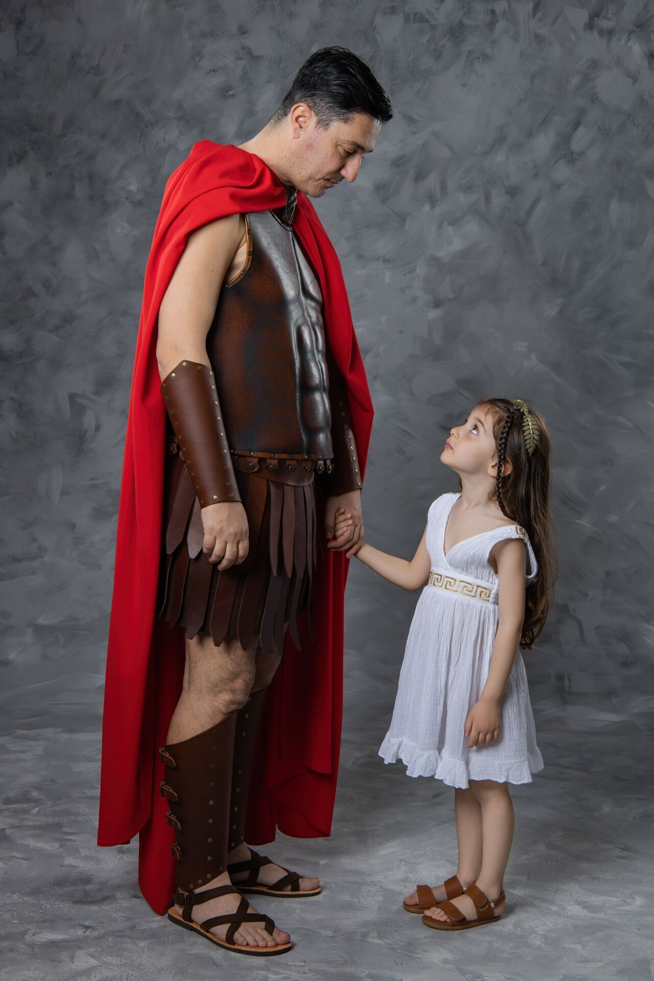 Feel like a legendary hero and his heir: Get photographed as an Ancient Greek father and son in authentic Spartan armor during your visit At