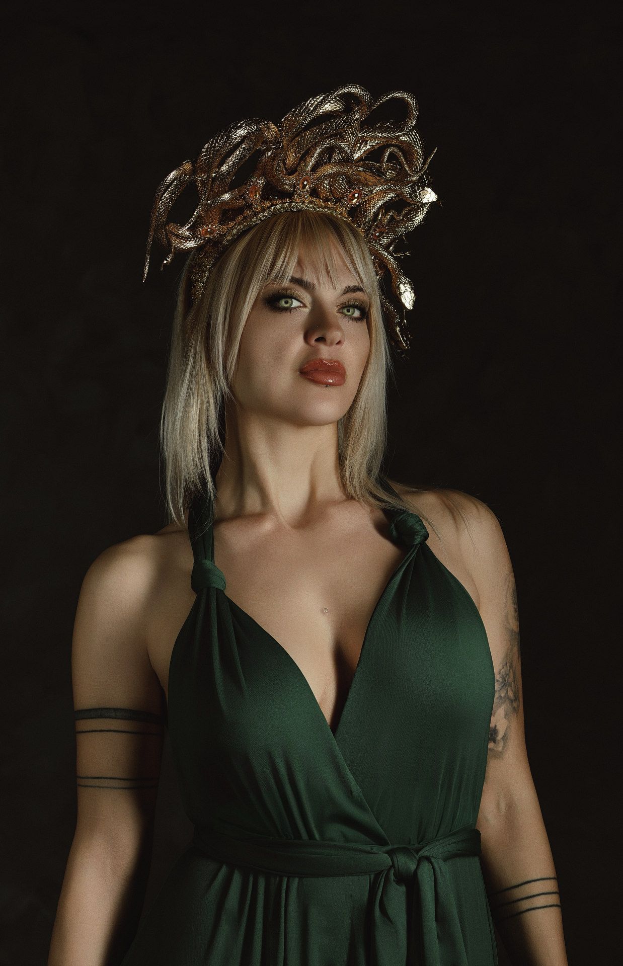 Professional studio photo of Medusa: Feel like a Greek myth with expert posing and authentic period accessories.
