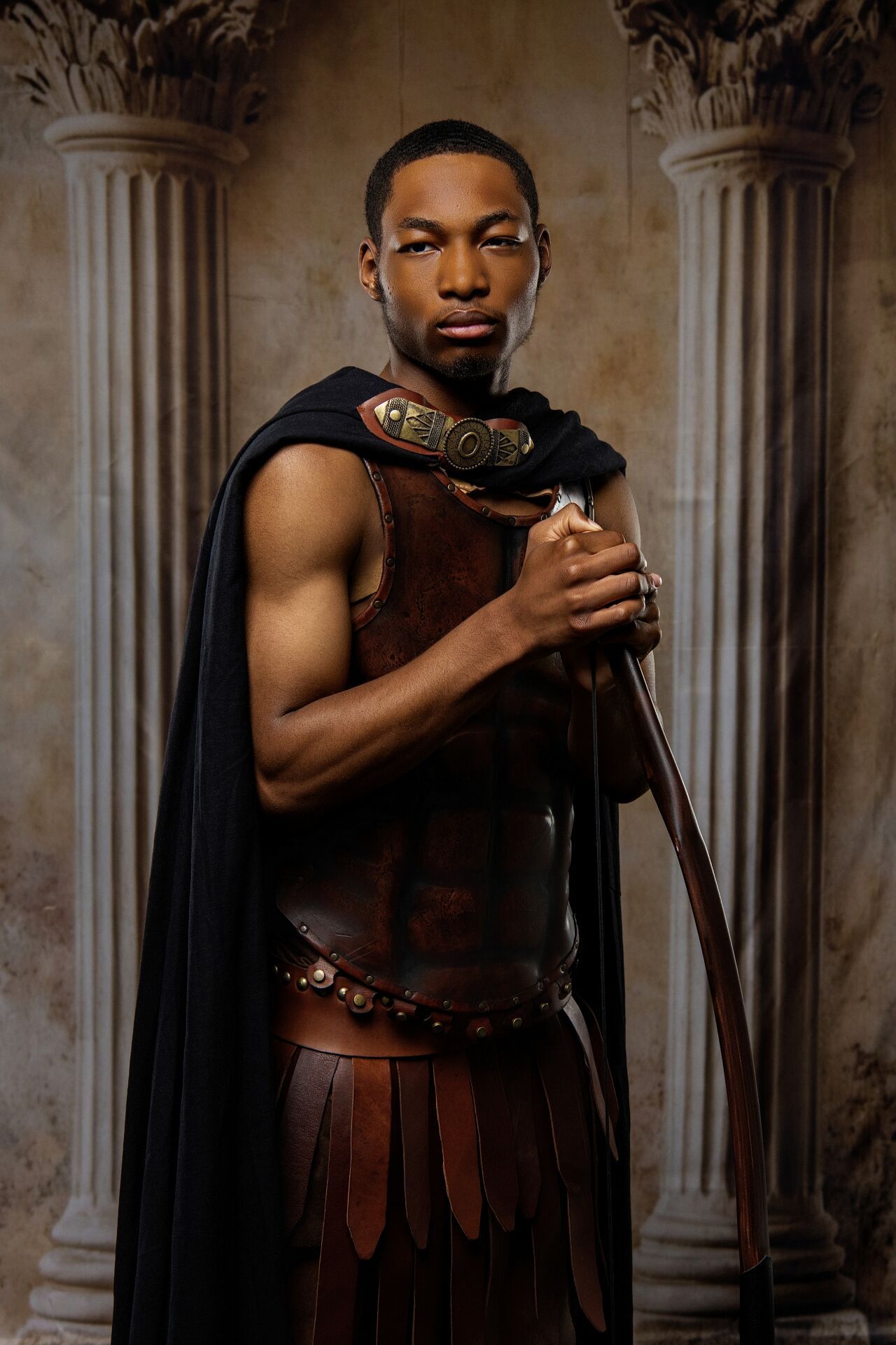 Ancient Greek warrior costume photoshoot in Athens with Ares styling and professional GreekClick portraits.