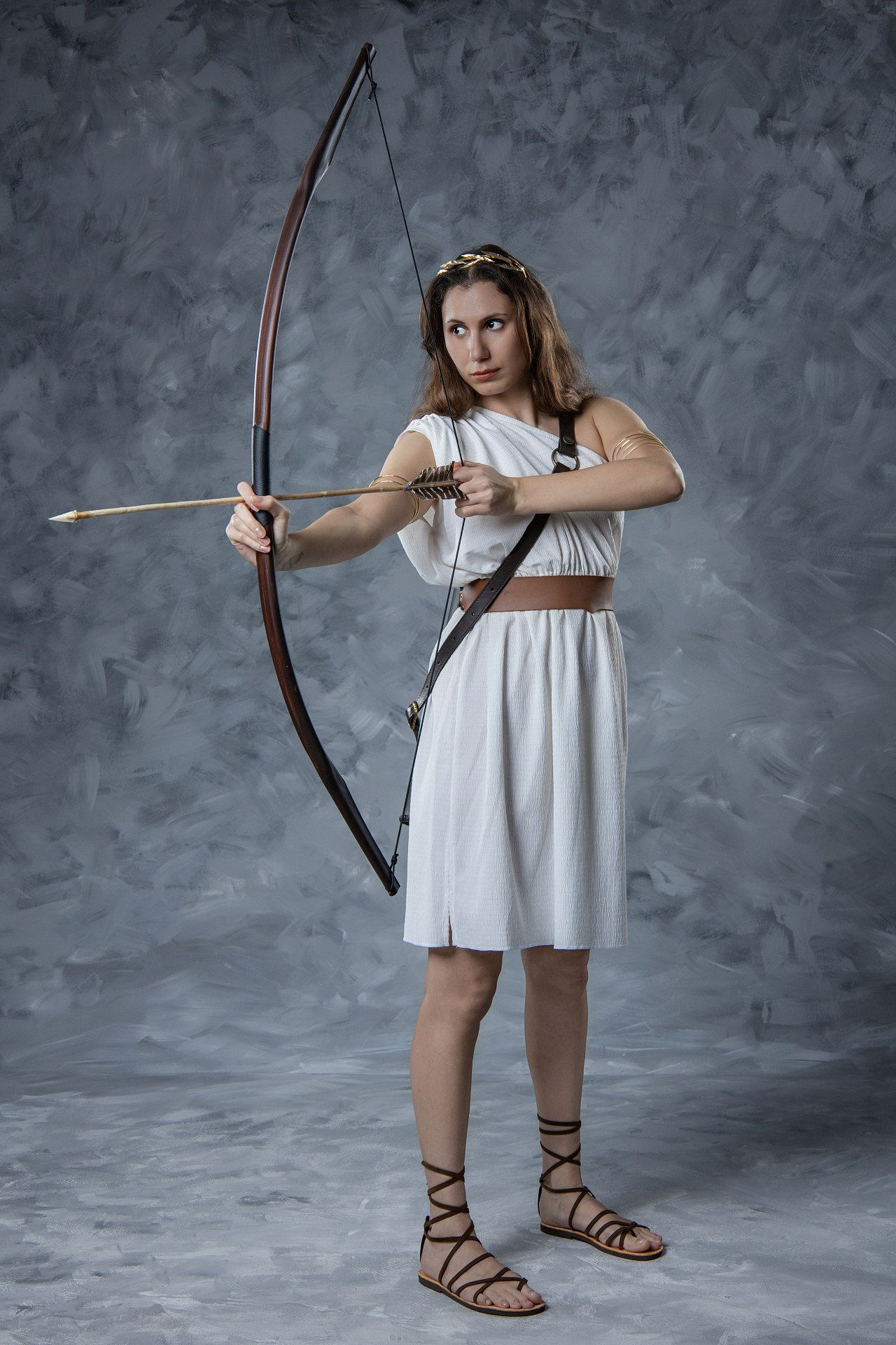 Your professional photo in ancient Greek costume of Artemis: The perfect artistic souvenir from the heart of Athens.