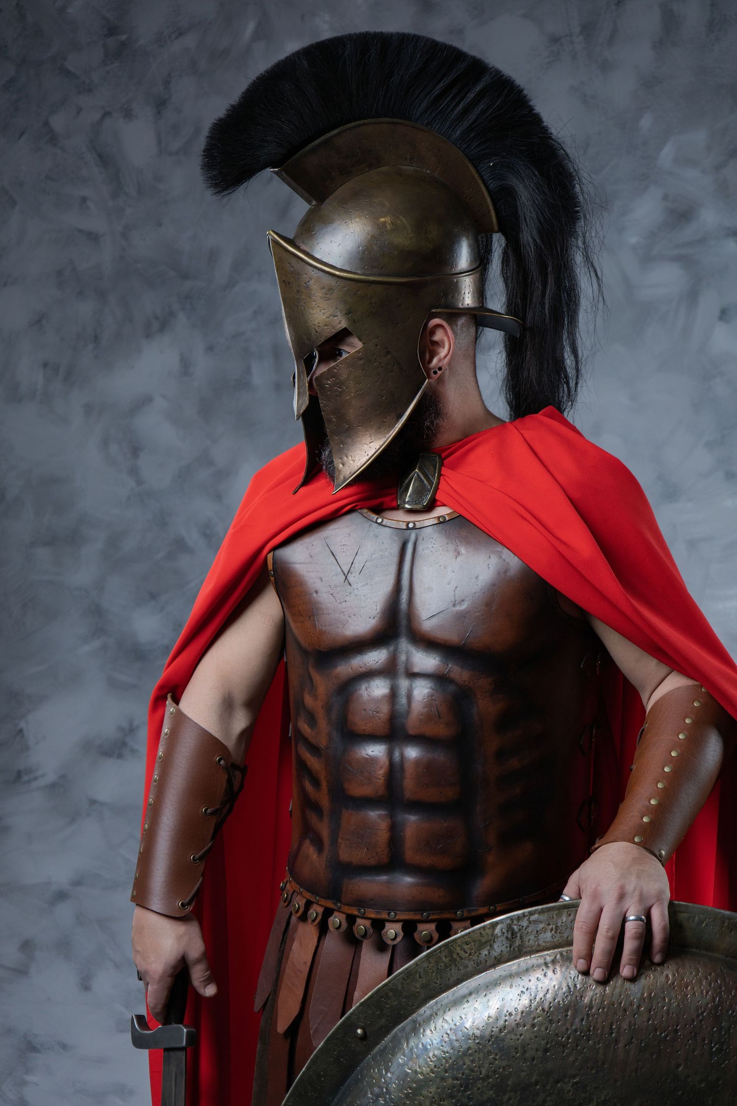 King Leonidas Spartan portrait experience inspired by Ancient Greece and legendary GreekClick warrior photography.