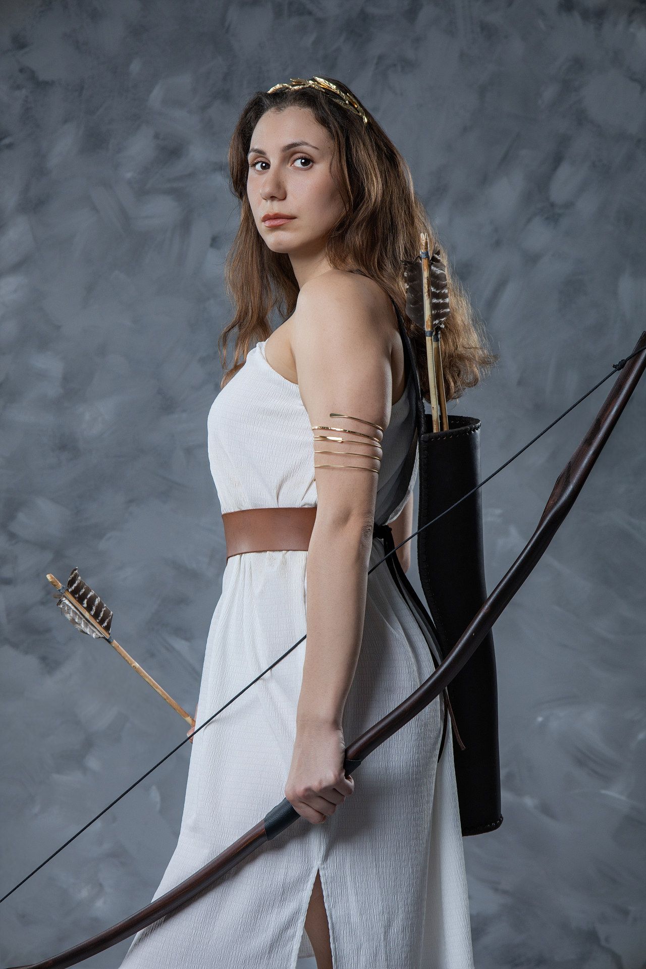 Be the Goddess Artemis for a day: Get your picture taken in our Athens studio with handcrafted ancient Greek accessories.