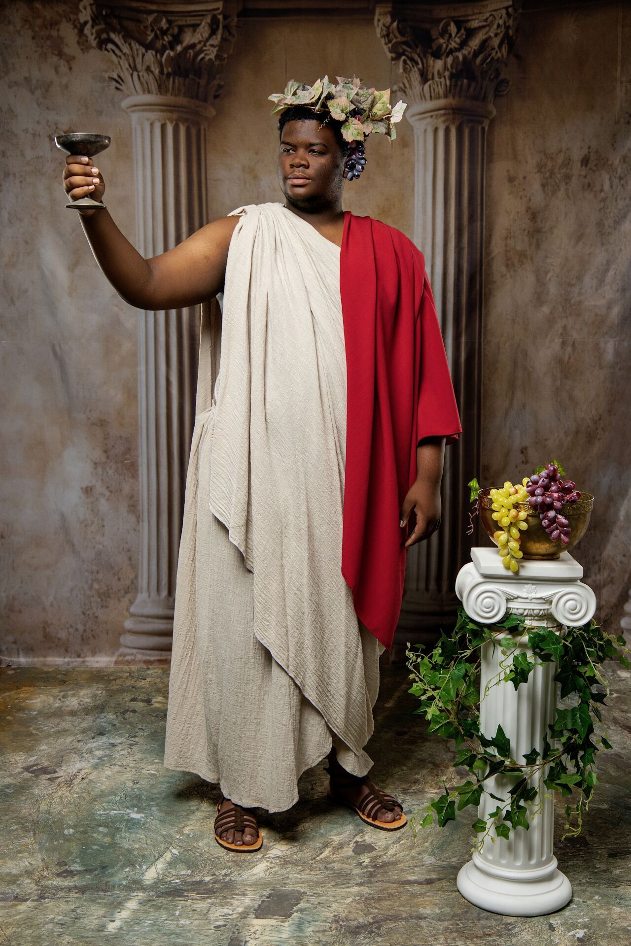 Things to do in Athens: Dionysus mythology photoshoot with Ancient costumes and GreekClick photography.
